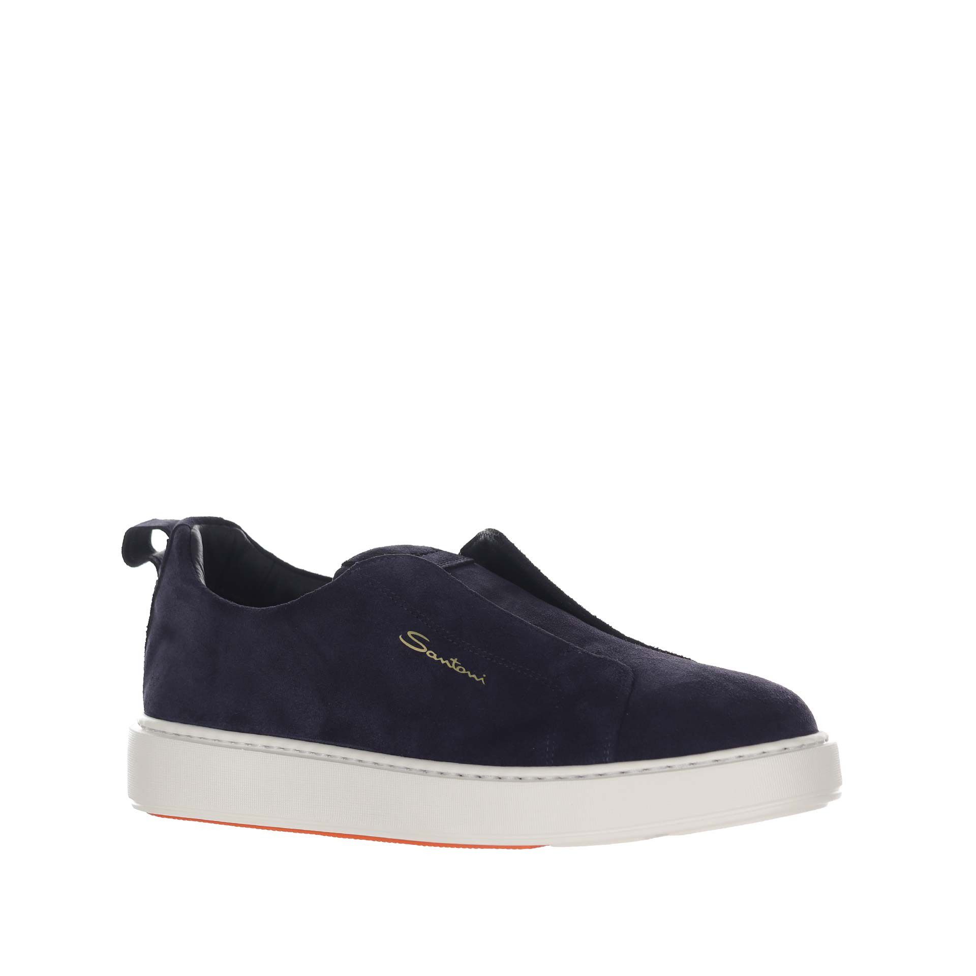 Santoni sneaker slip-on in suede da uomo