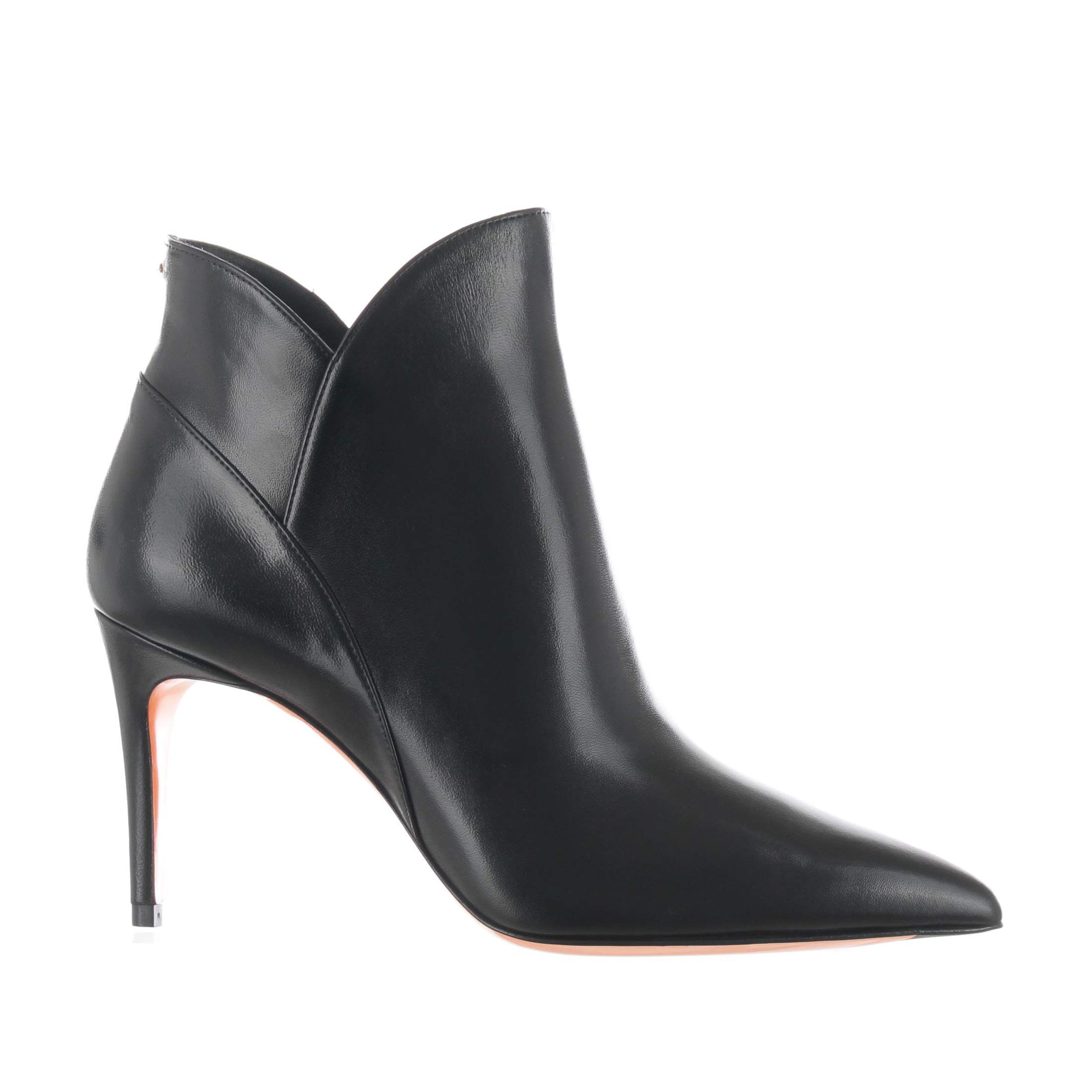 Santoni stivaletto a punta in pelle da donna