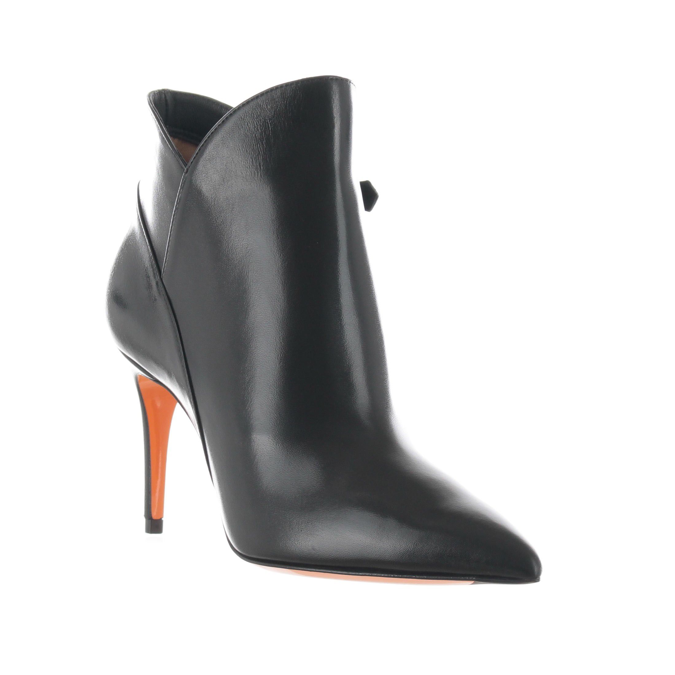 Santoni stivaletto a punta in pelle da donna