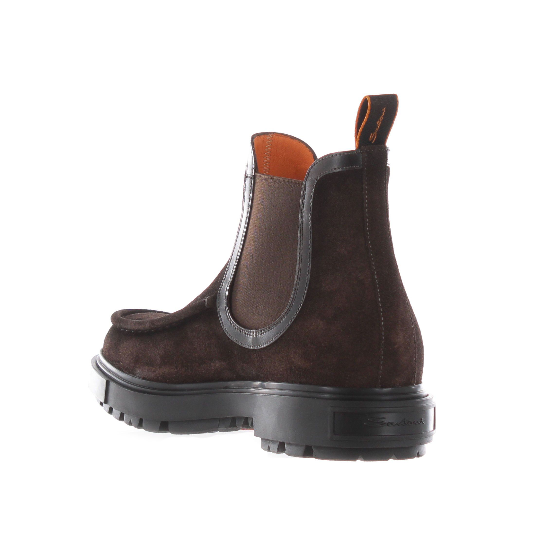 Santoni stivaletto chelsea in camoscio da uomo