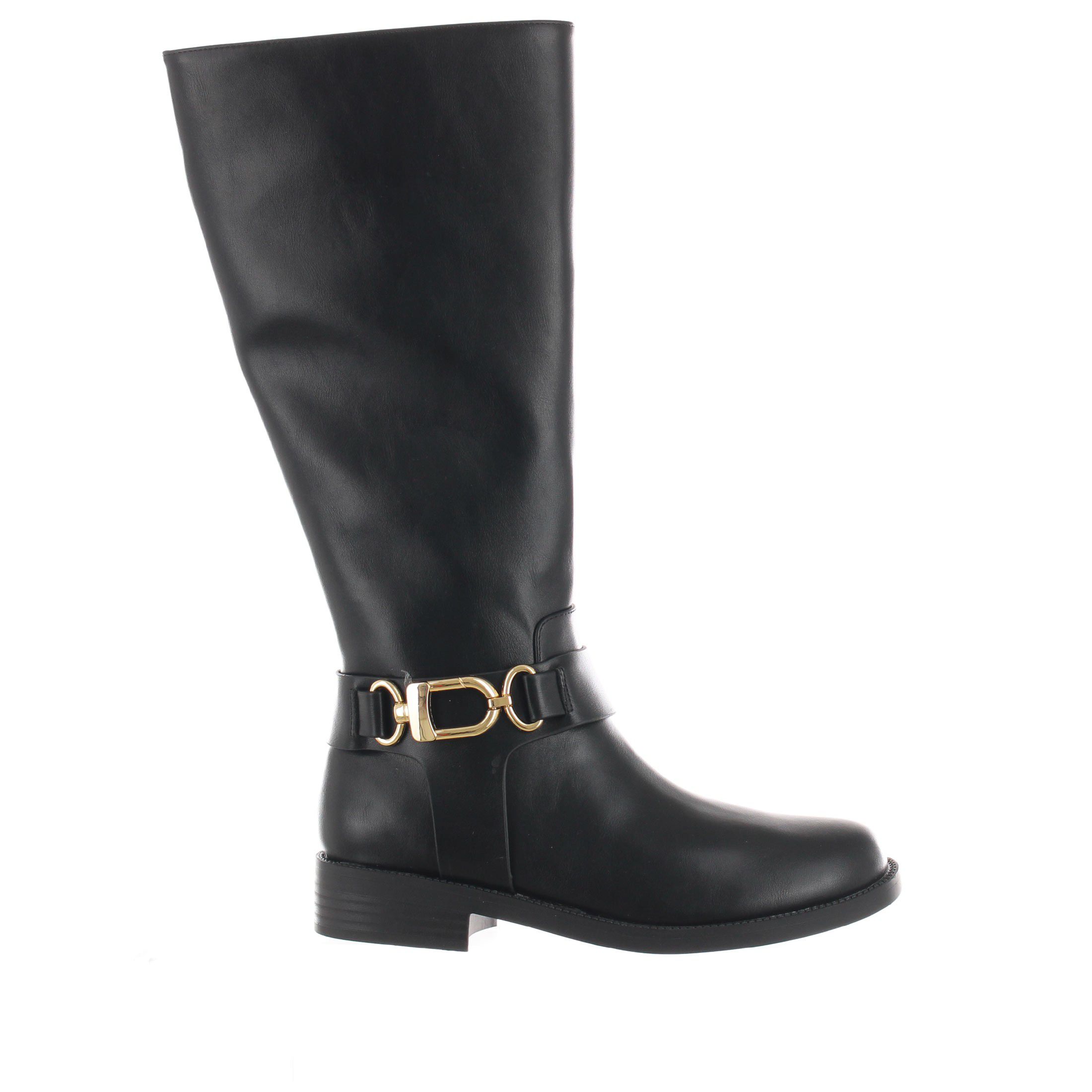 Solo soprani stivale in pelle con accessorio decorativo da donna