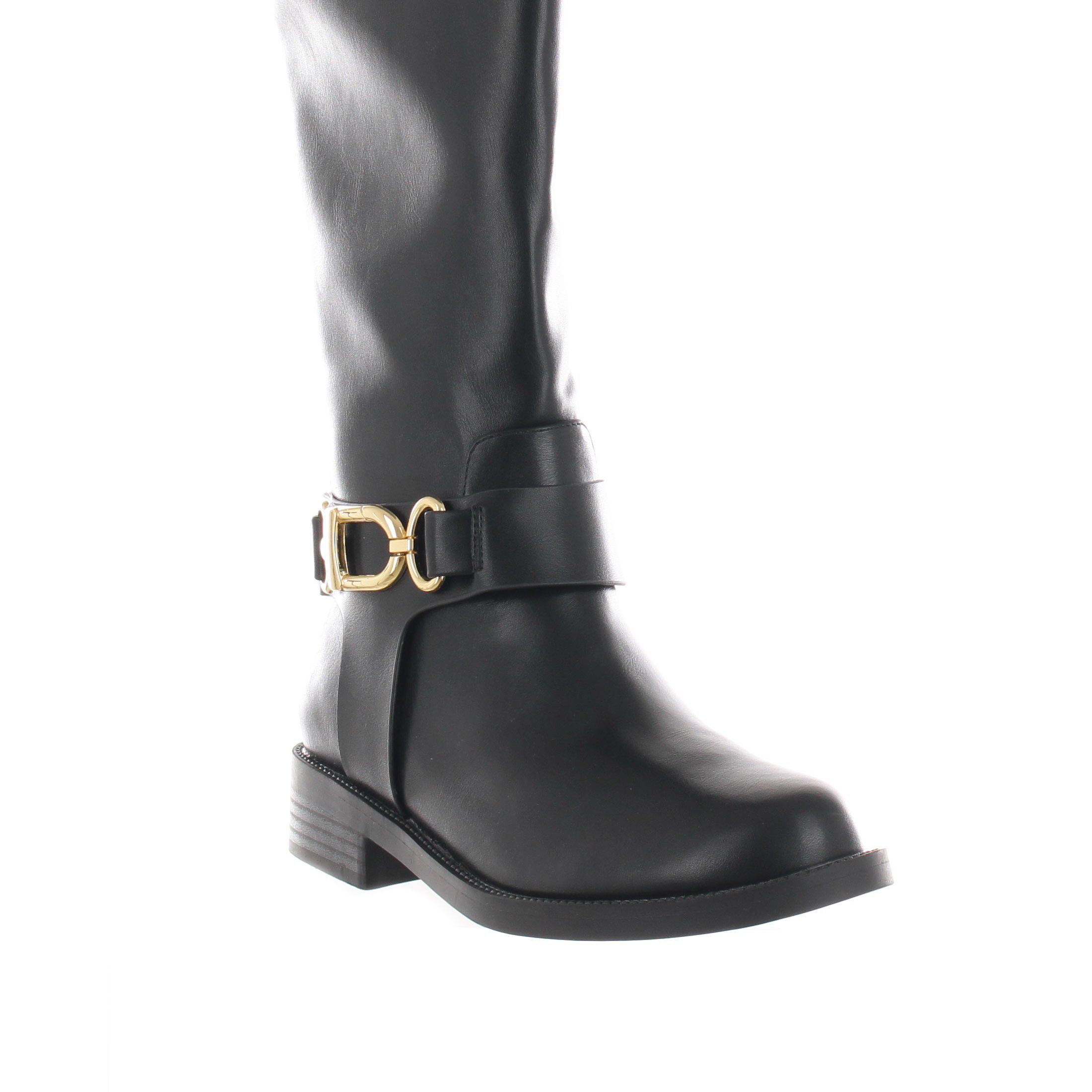 Solo soprani stivale in pelle con accessorio decorativo da donna