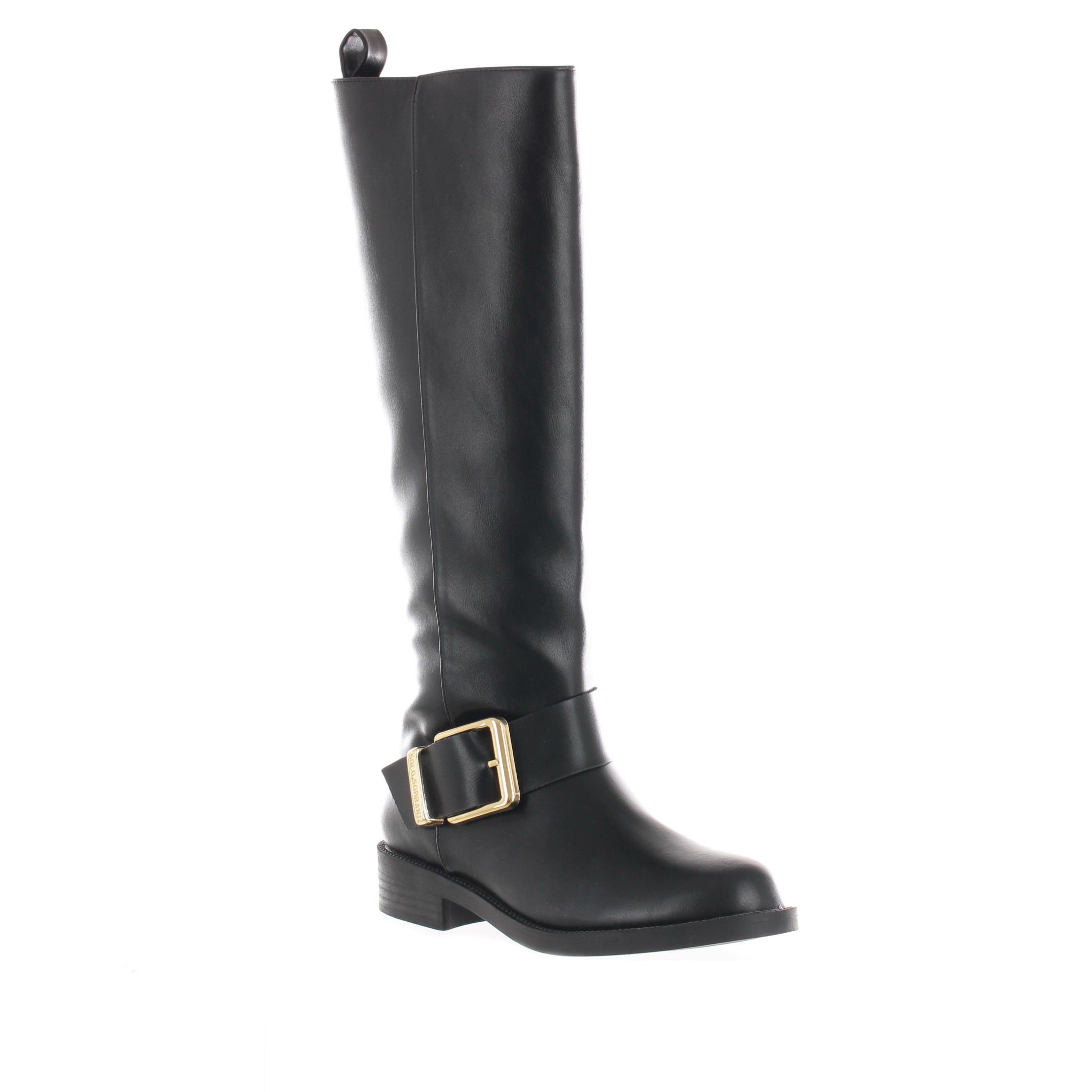 Solo soprani stivale in pelle con cinturino decorativo da donna