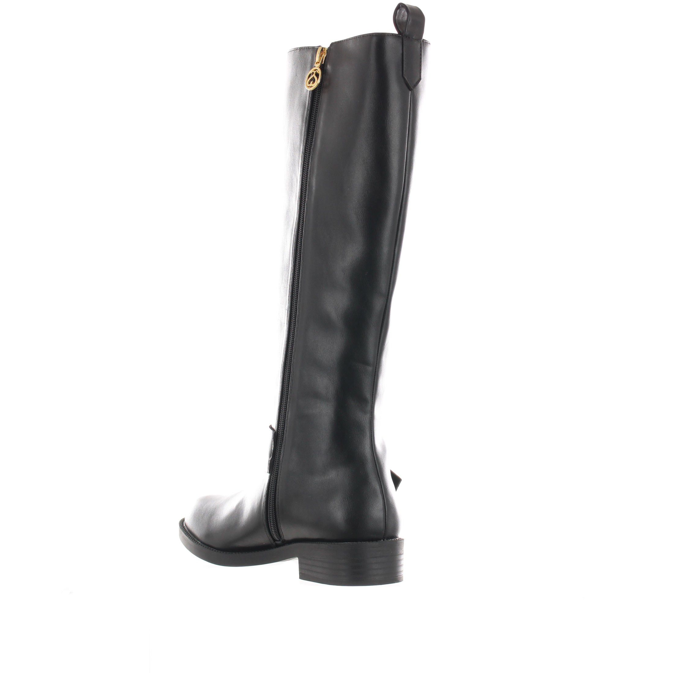 Solo soprani stivale in pelle con cinturino decorativo da donna