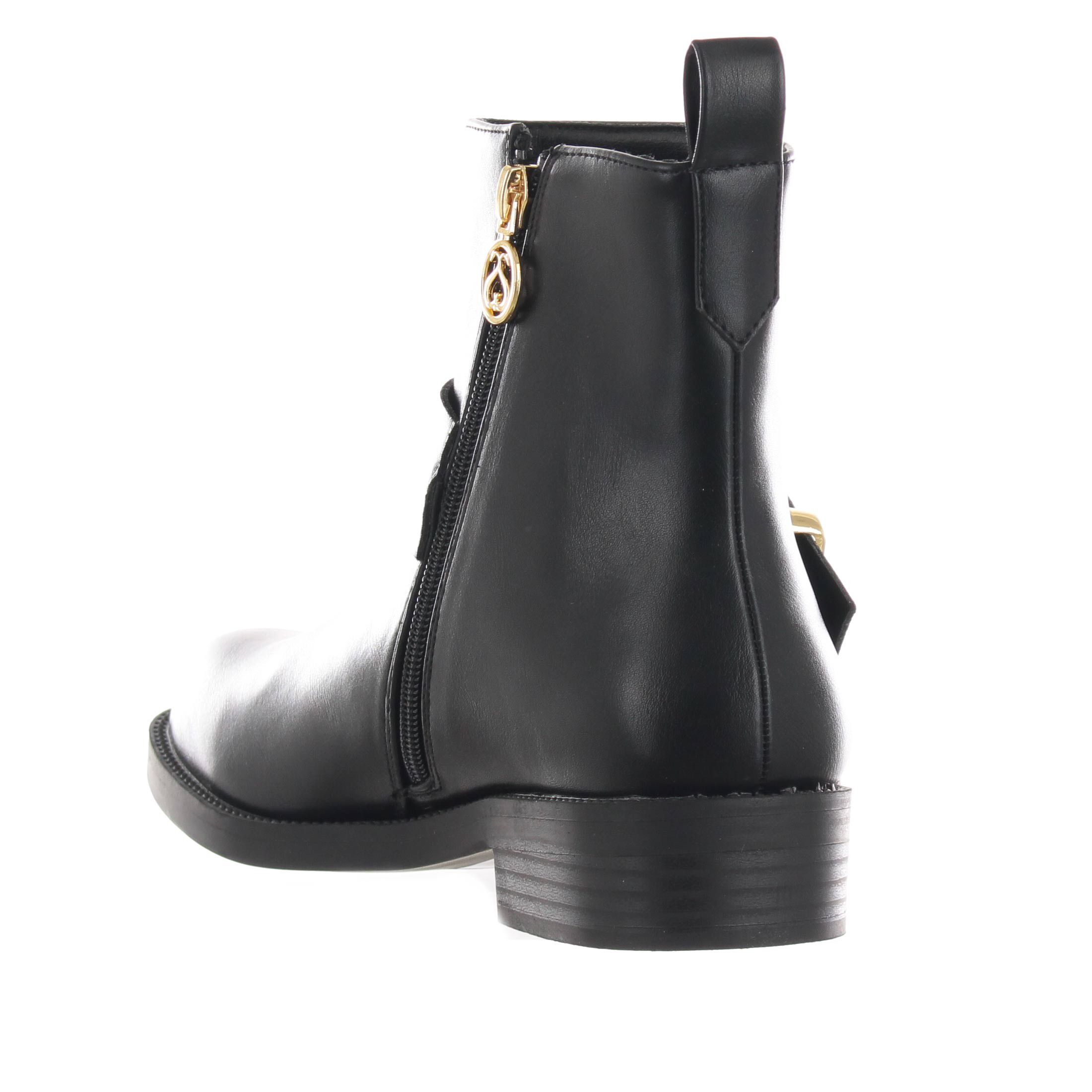 Solo soprani stivaletto in pelle con cinturino decorativo da donna