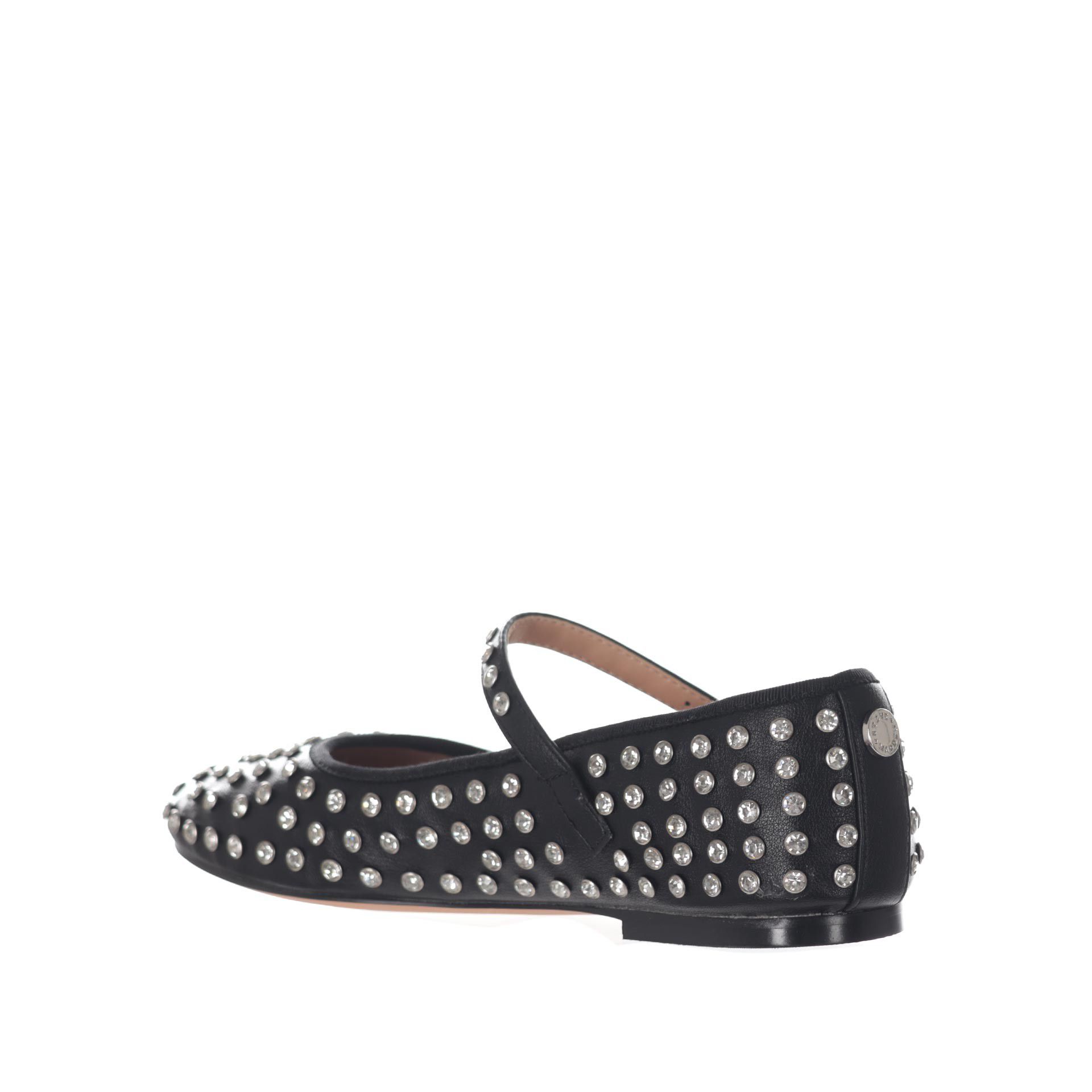 Steve madden ballerina mary jane in pelle con borchie da donna