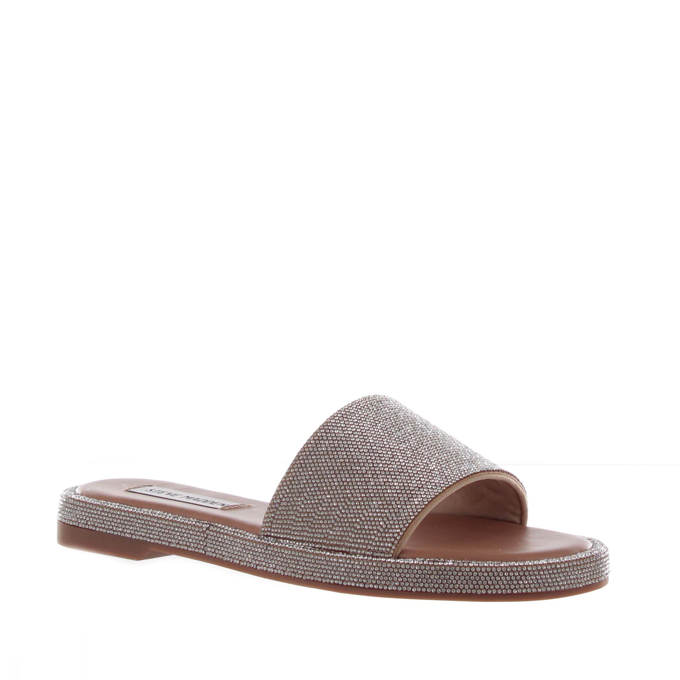 Steve madden ciabatta achieve in suede con strass da donna