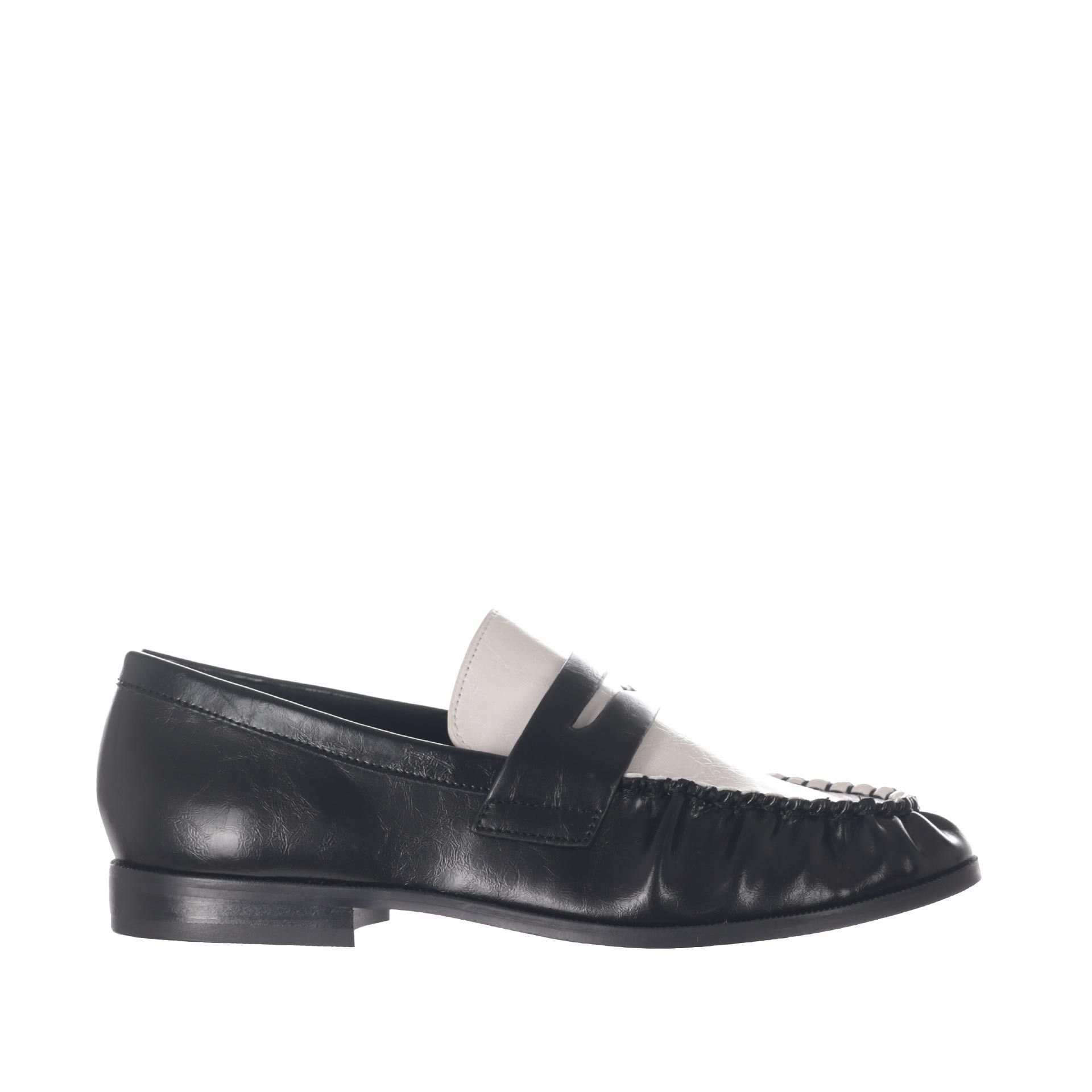 Steve madden mocassino in pelle bicolore da donna