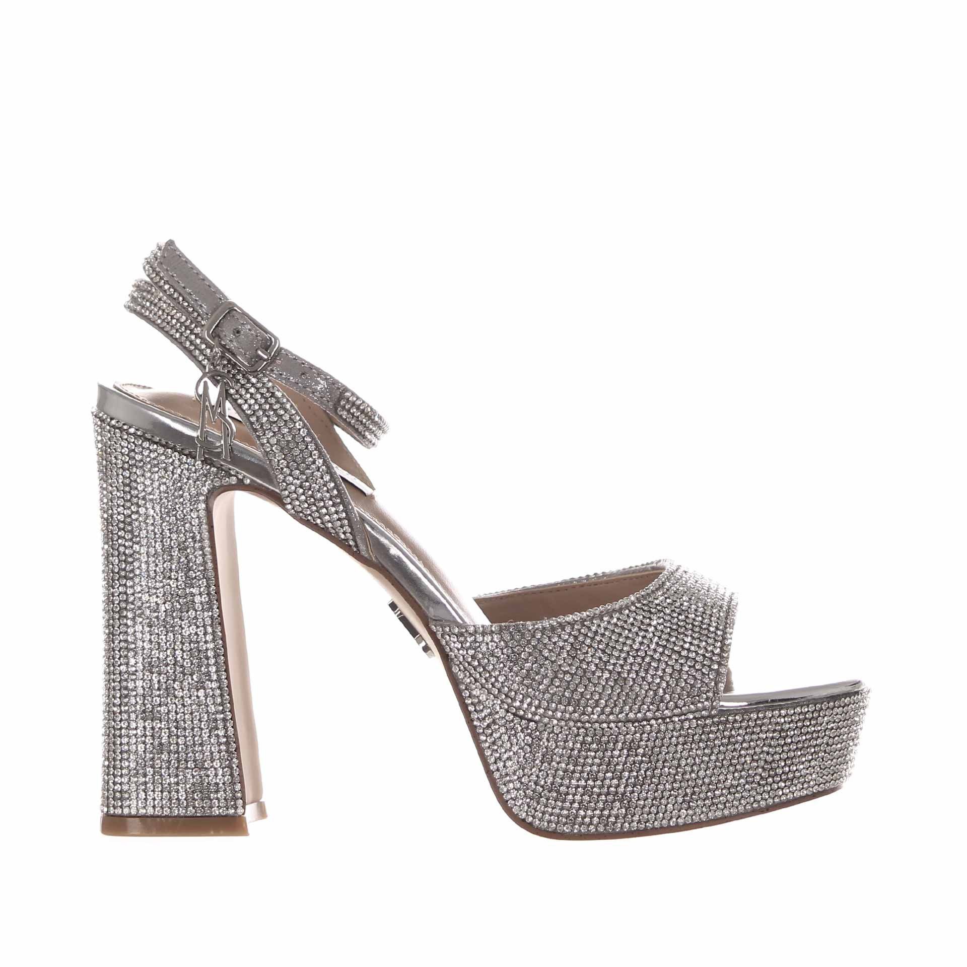 Steve madden sandalo platform con strass da donna