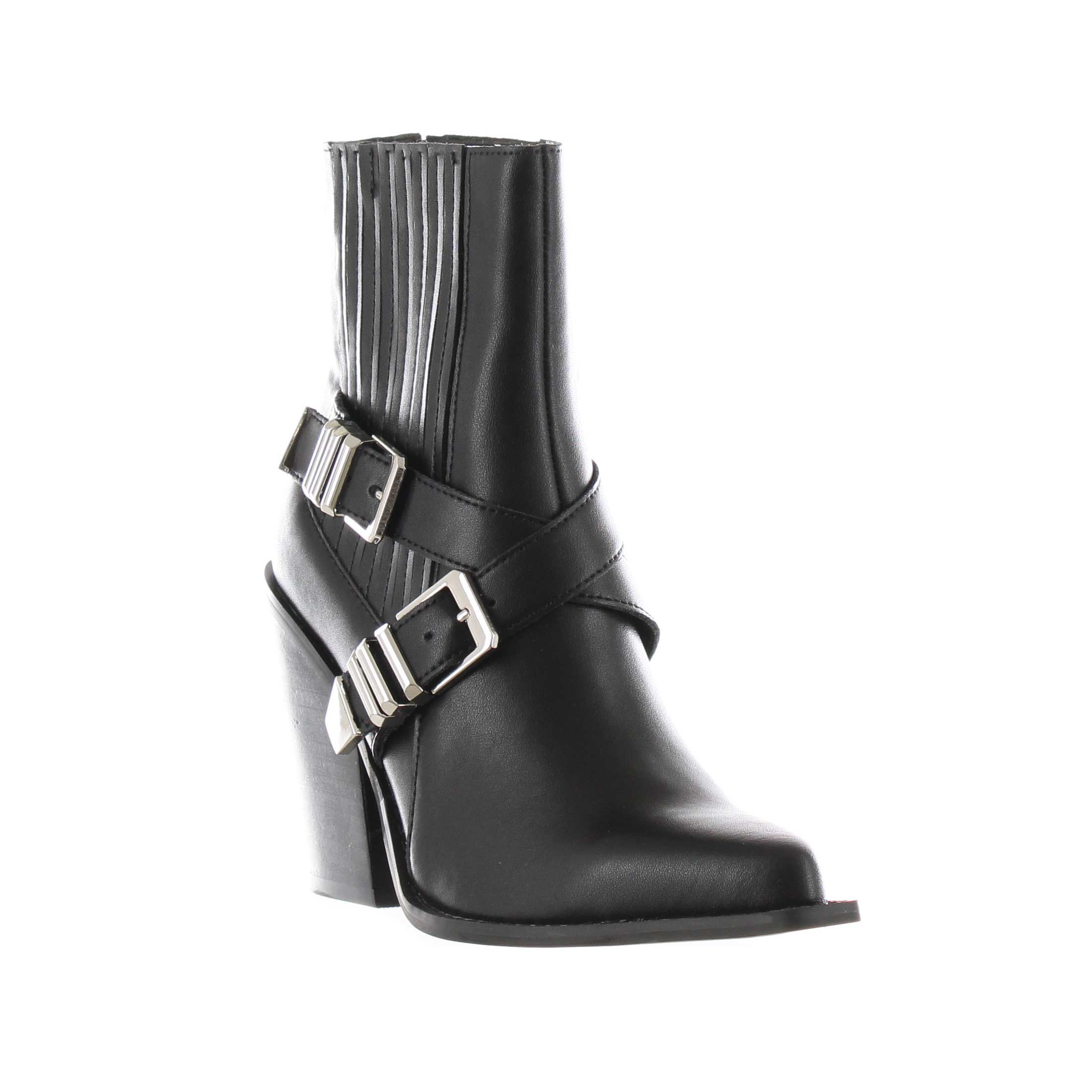 Steve madden stivaletto in pelle con cinturini da donna