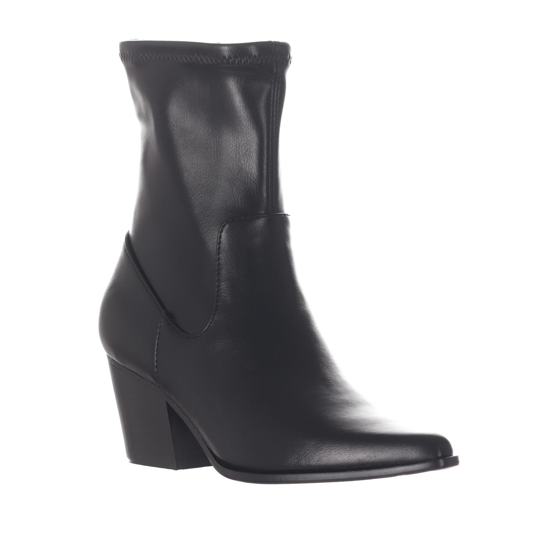 Steve madden stivaletto in pelle con tacco largo da donna