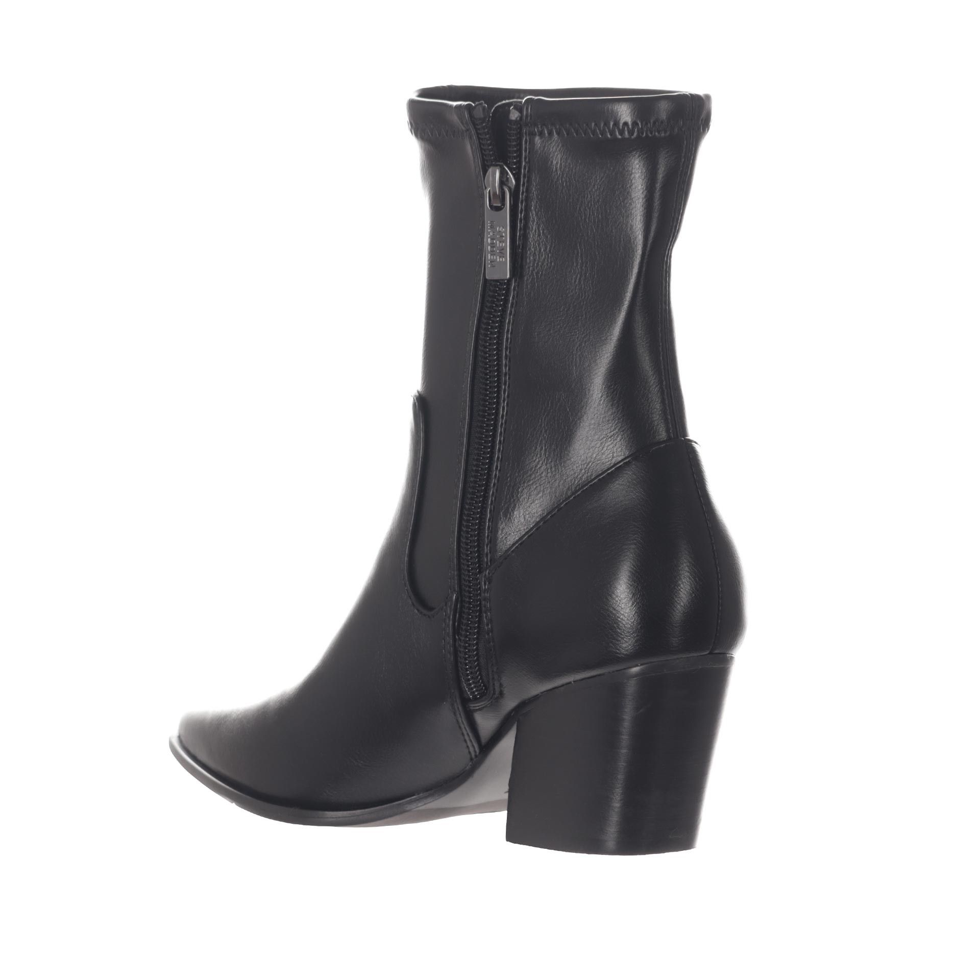 Steve madden stivaletto in pelle con tacco largo da donna