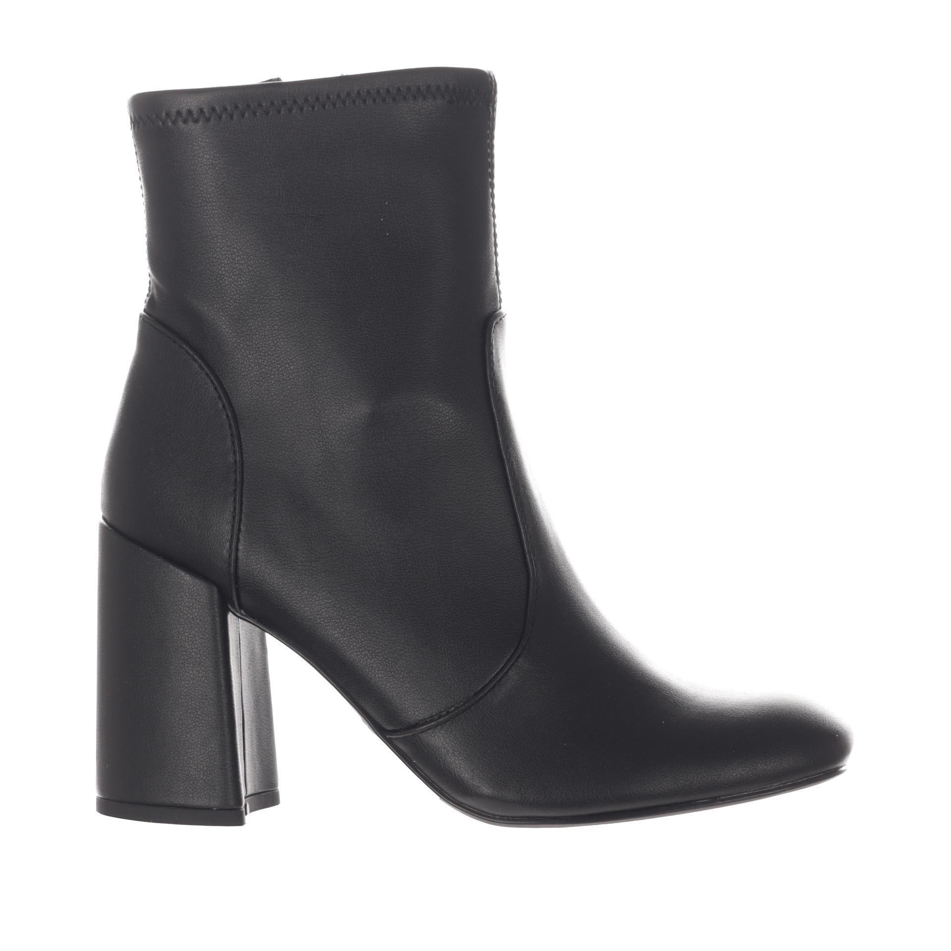 Stivaletto in pelle con tacco largo