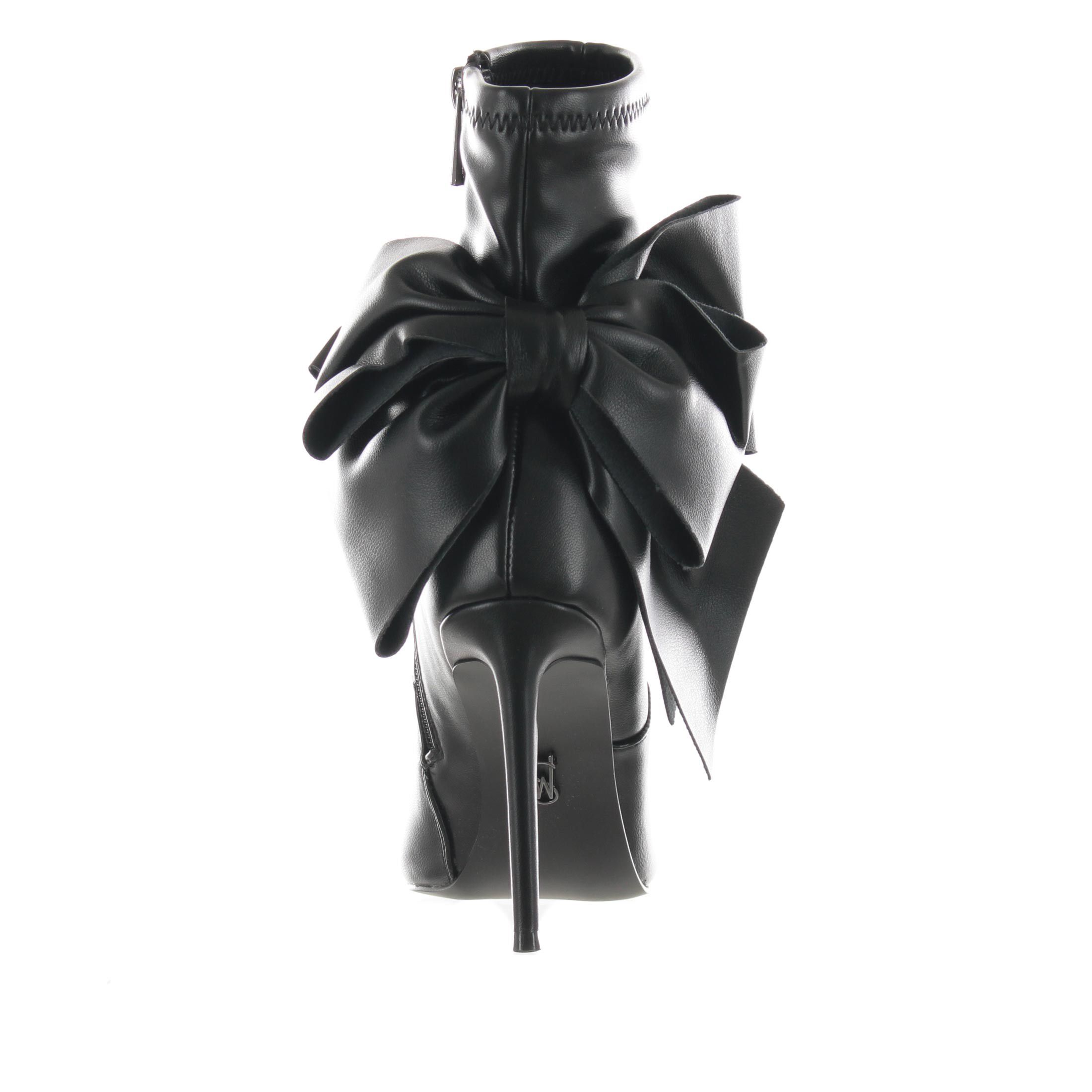 Steve madden tronchetto in pelle con fiocco decorativo da donna