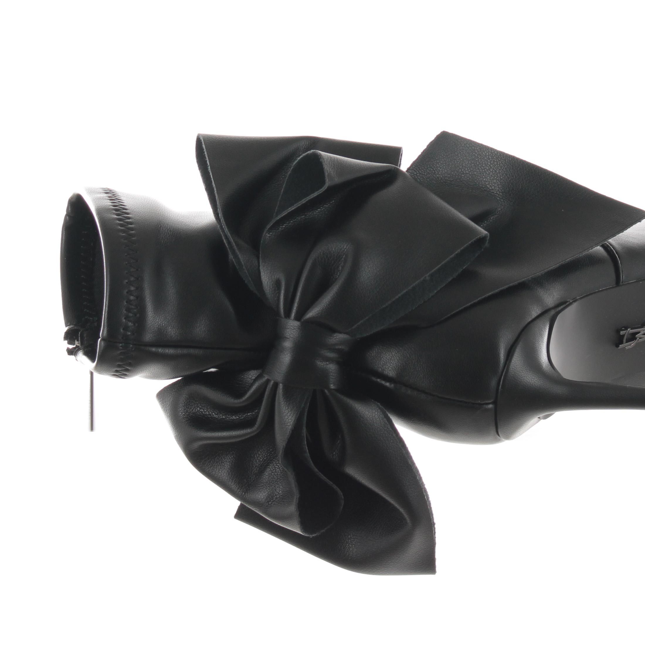 Steve madden tronchetto in pelle con fiocco decorativo da donna