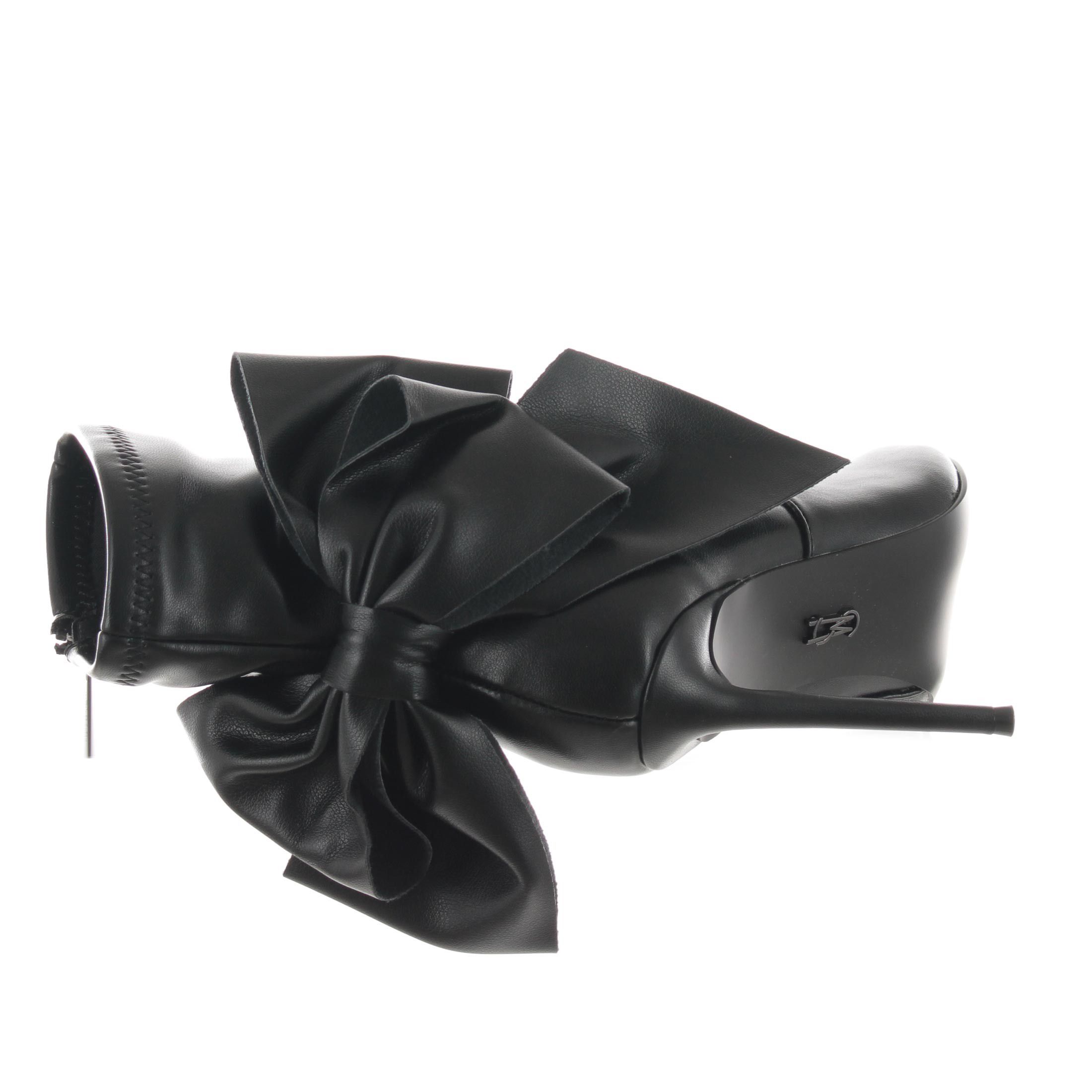 Steve madden tronchetto in pelle con fiocco decorativo da donna