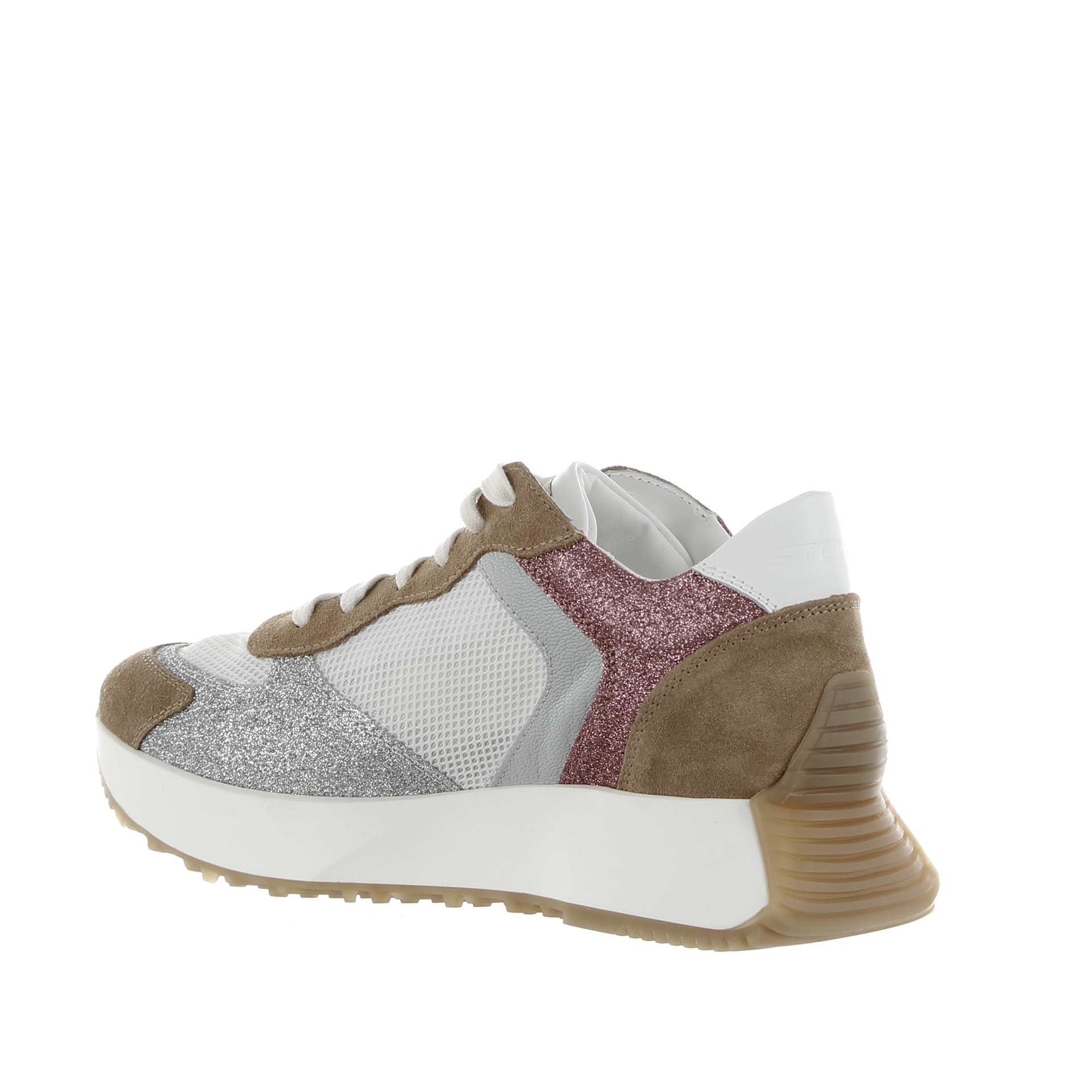 Stokton sneaker in camoscio e glitter da donna