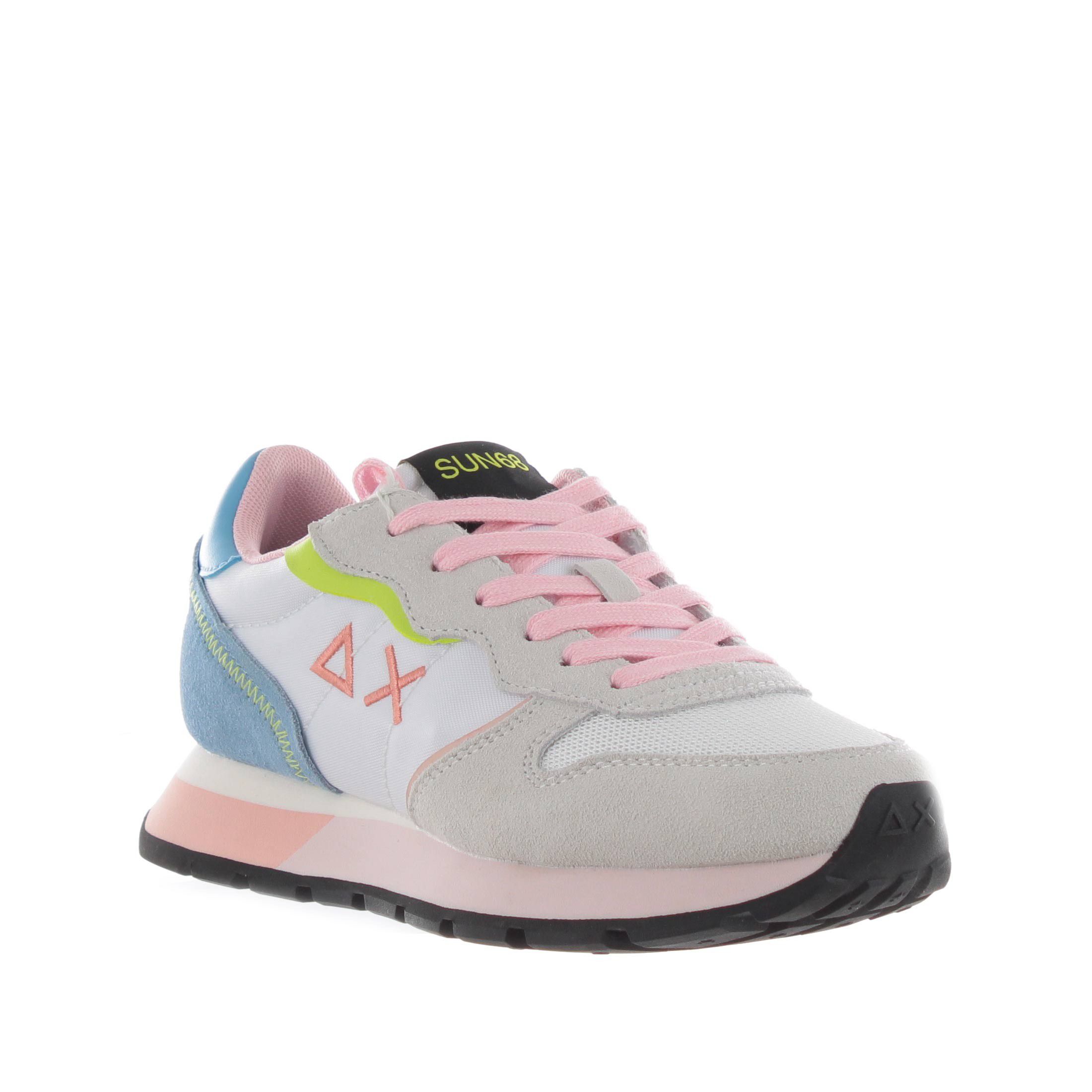 Sun68 sneaker ally color explosion in camoscio e nylon da donna
