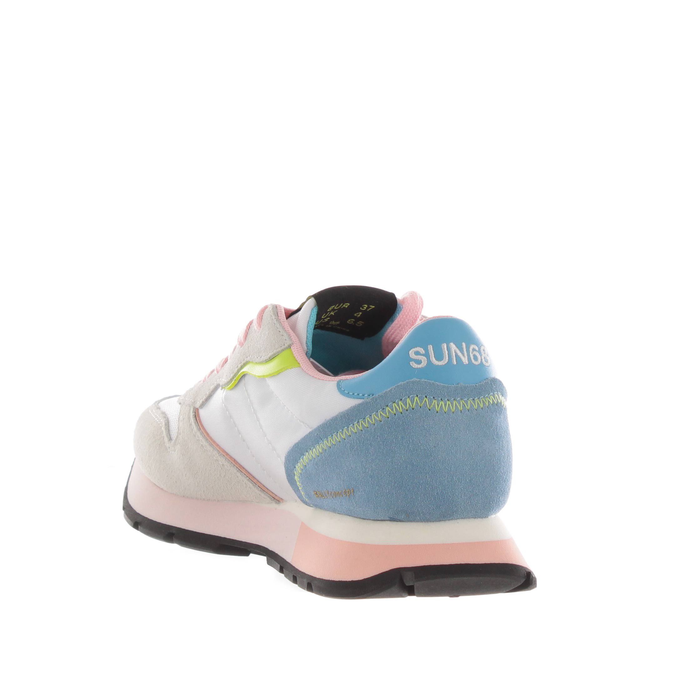 Sun68 sneaker ally color explosion in camoscio e nylon da donna