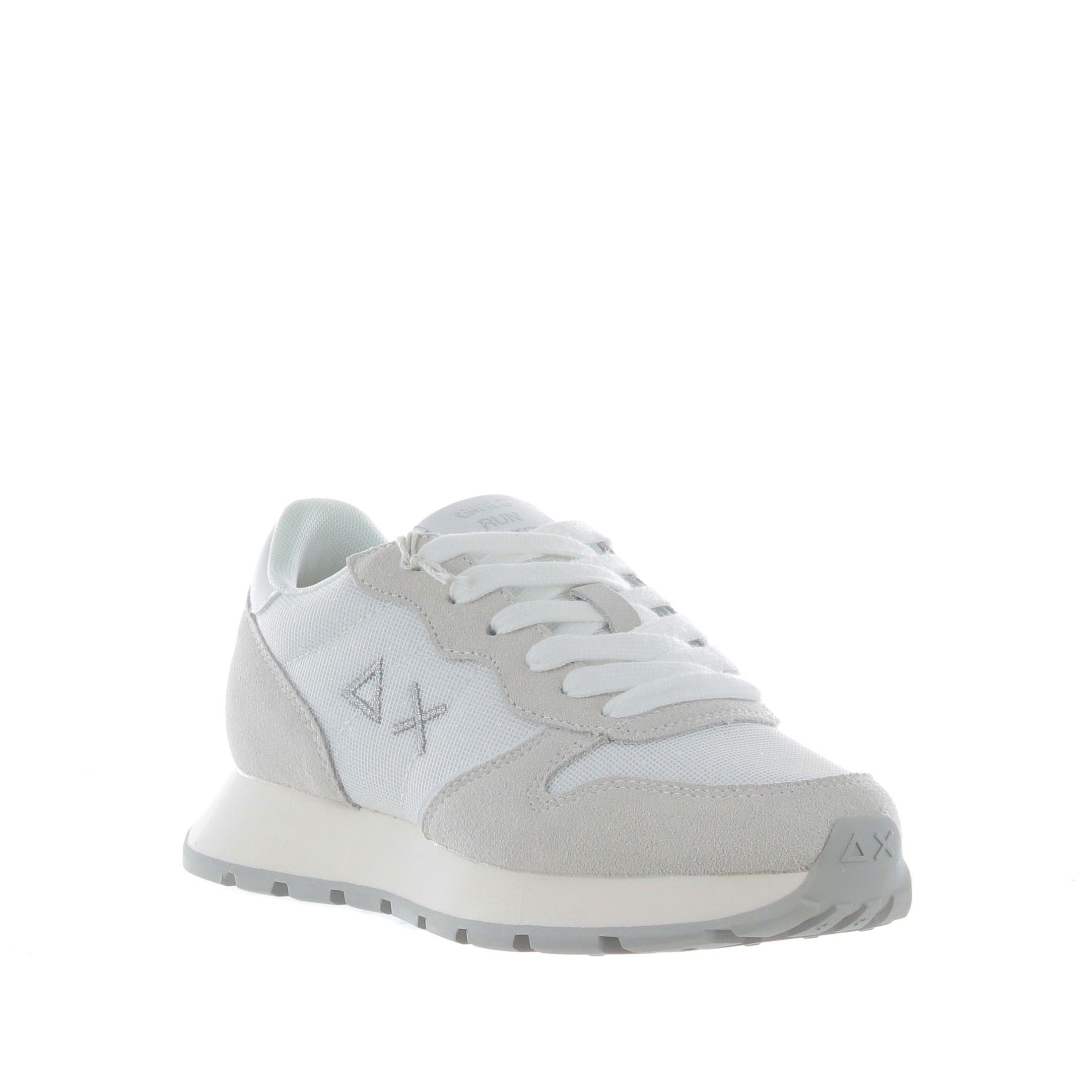 Sun68 sneaker ally glitter textile in camoscio e lurex da donna