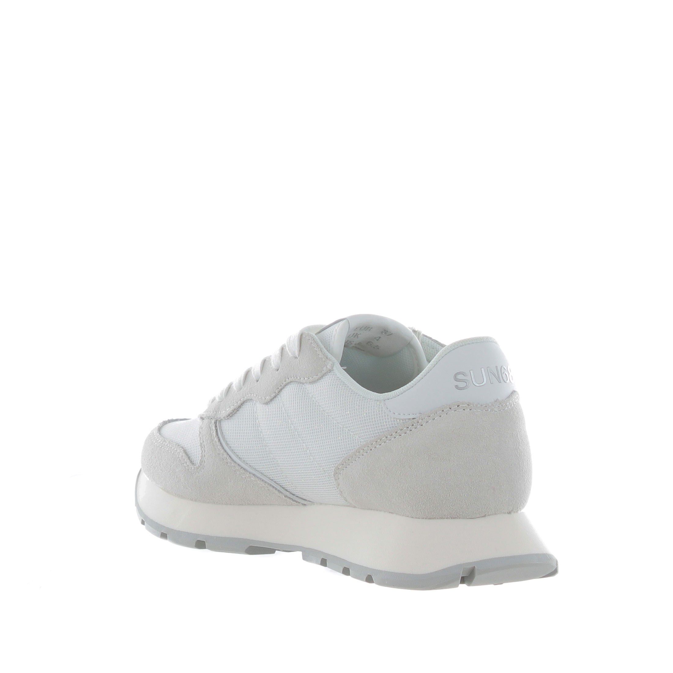 Sun68 sneaker ally glitter textile in camoscio e lurex da donna