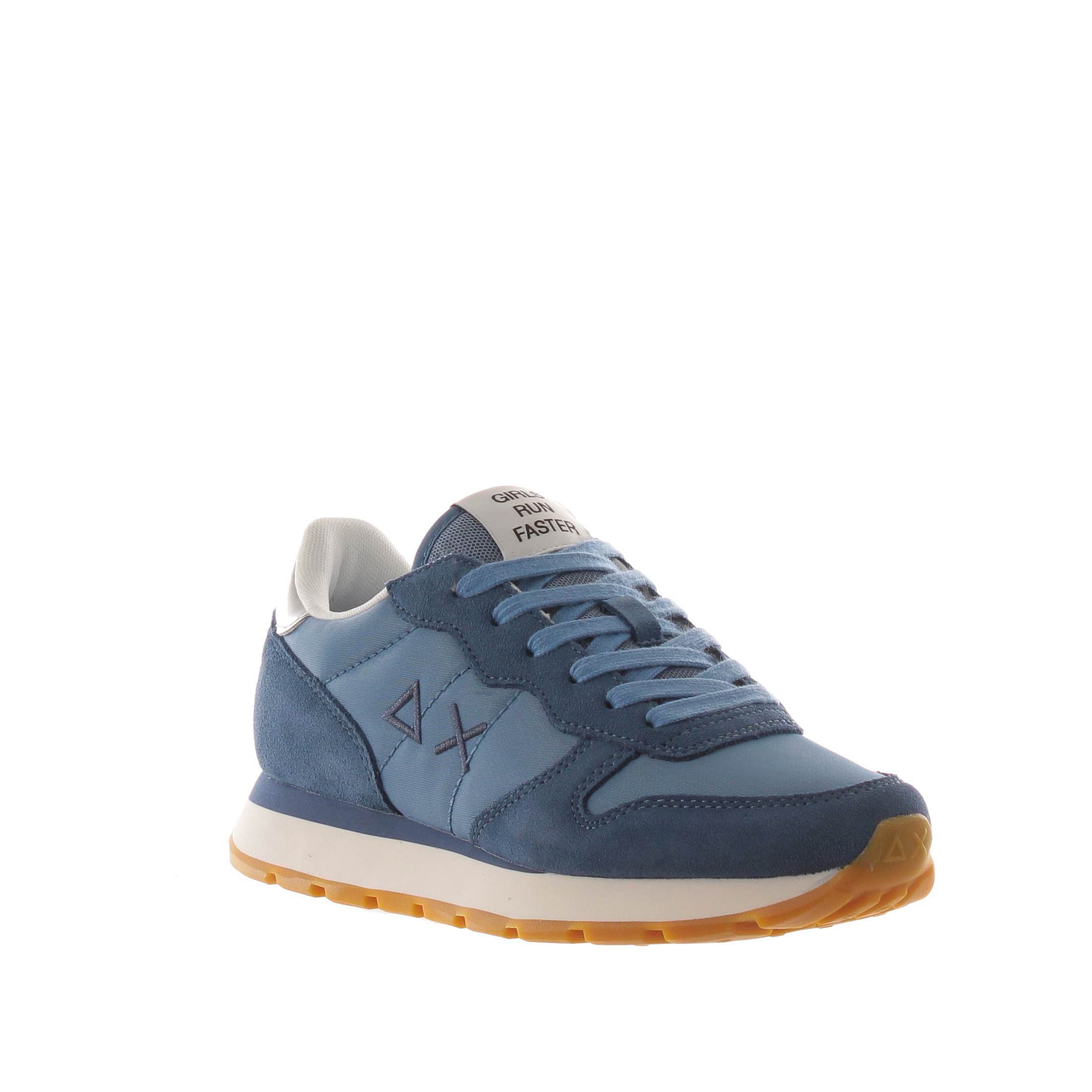 Sun68 sneaker ally gold silver in camoscio e nylon da donna