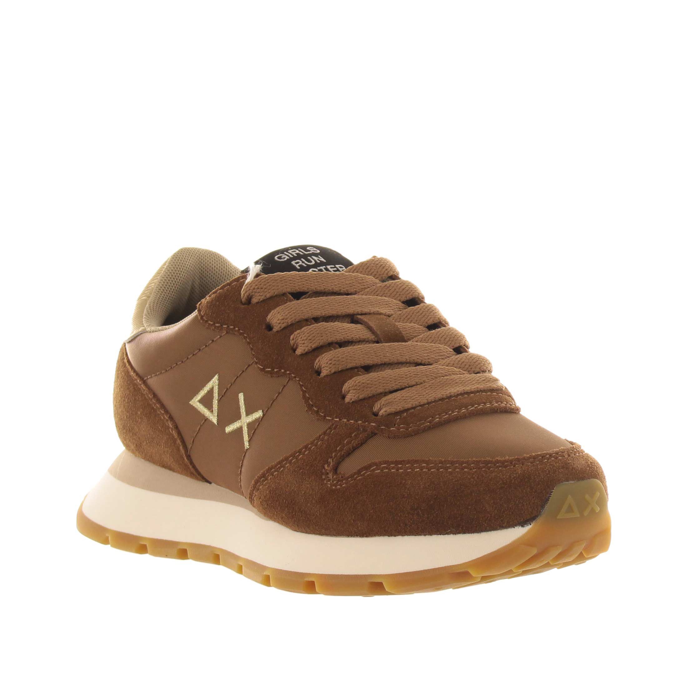 Sun68 sneaker ally gold silver in camoscio da donna