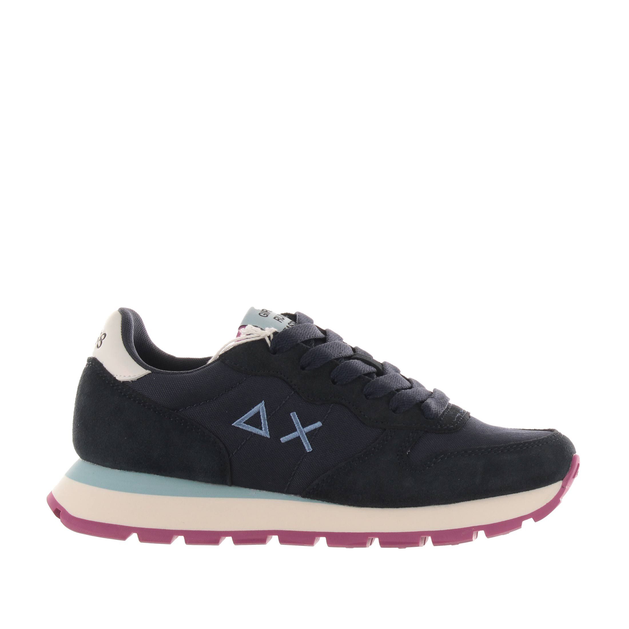 Sun68 sneaker ally solid in camoscio e nylon da donna