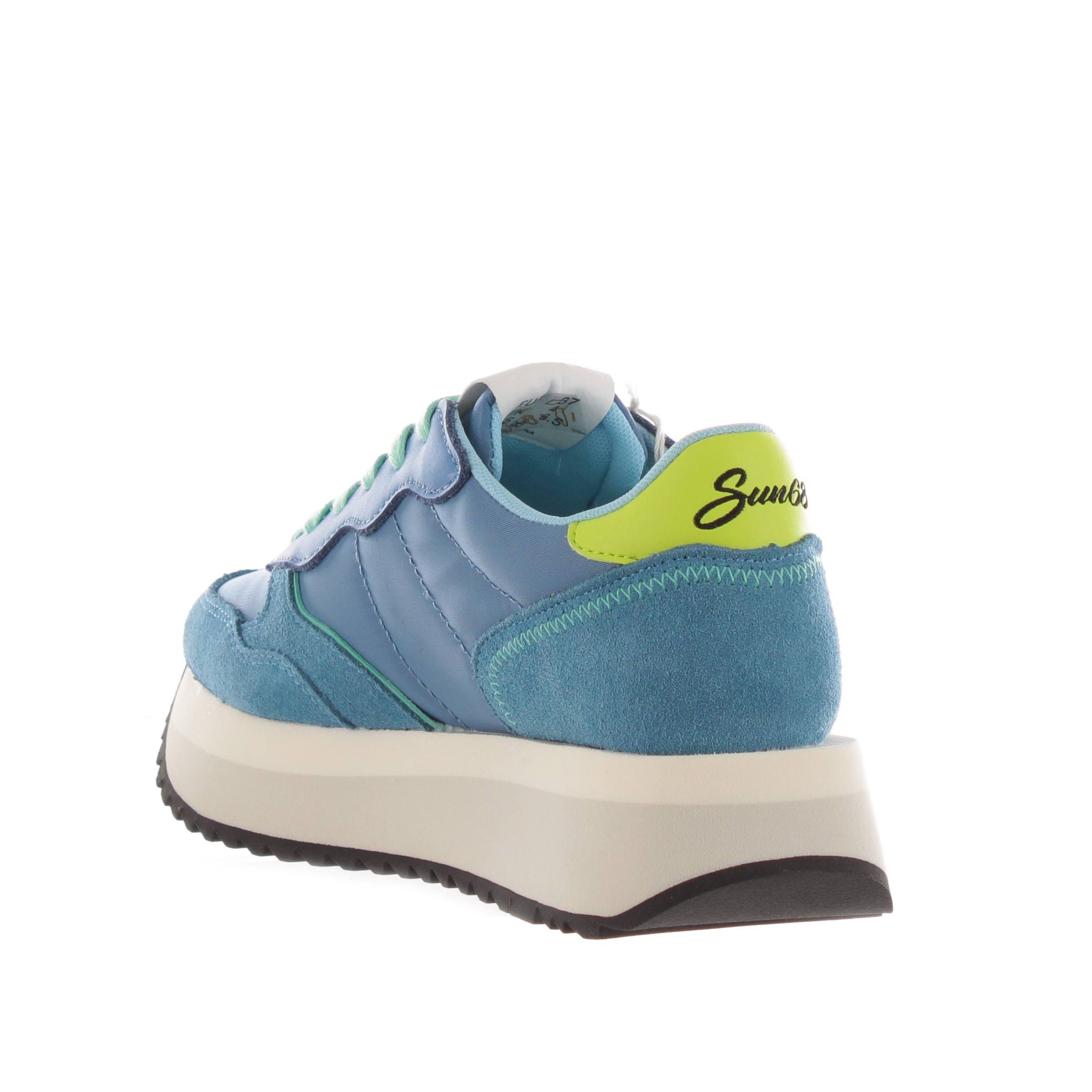 Sun68 sneaker big ally in camoscio e nylon da donna