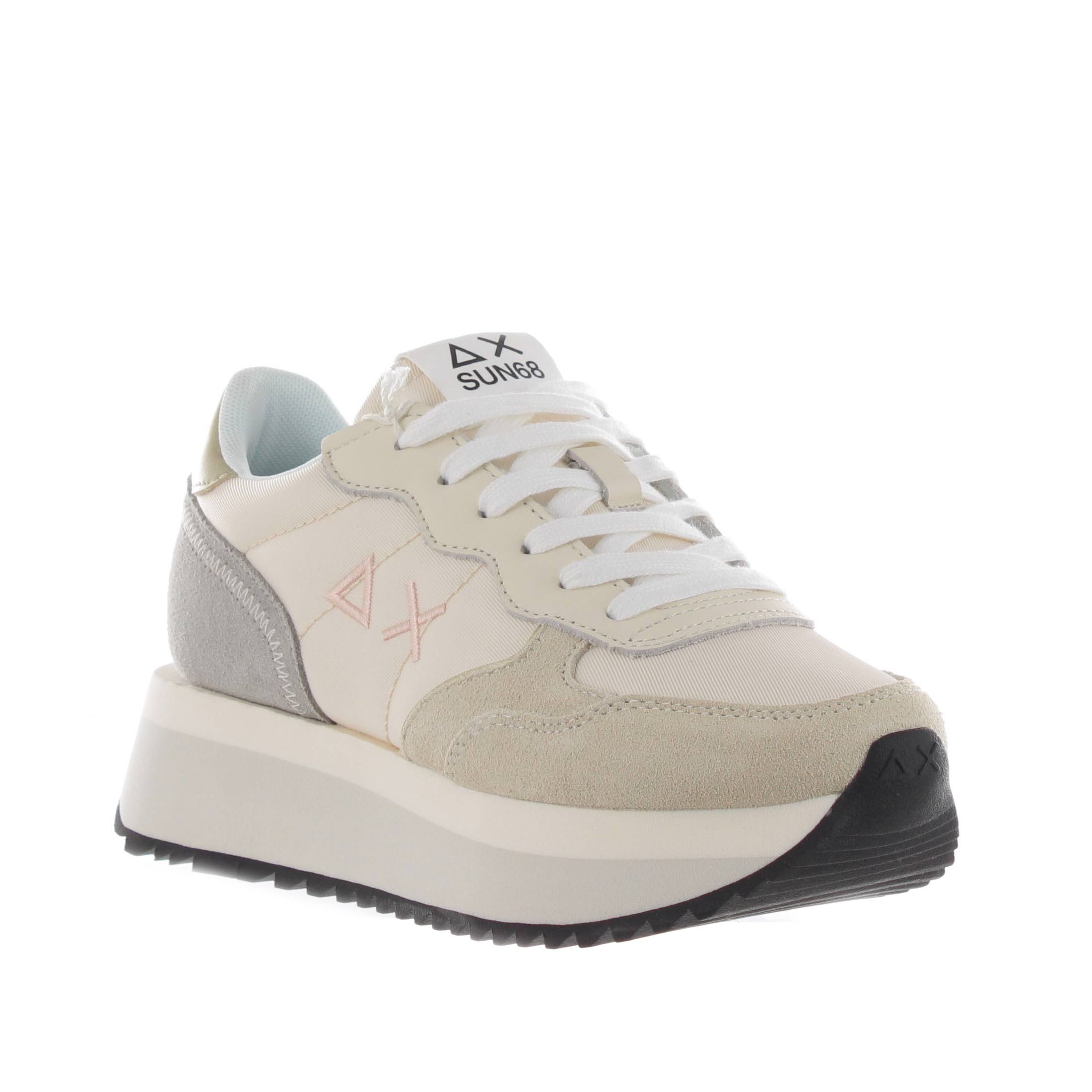 Sun68 sneaker big ally in camoscio e nylon da donna
