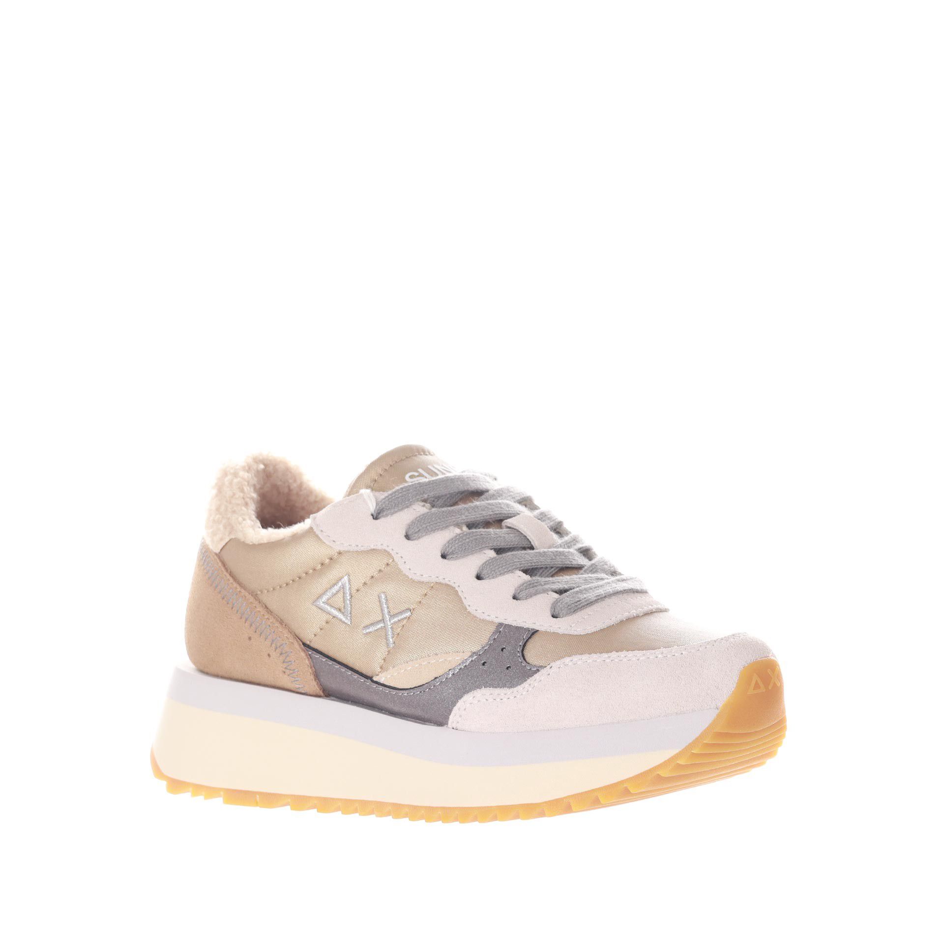 Sun68 sneaker big ally winter in camoscio e nylon da donna