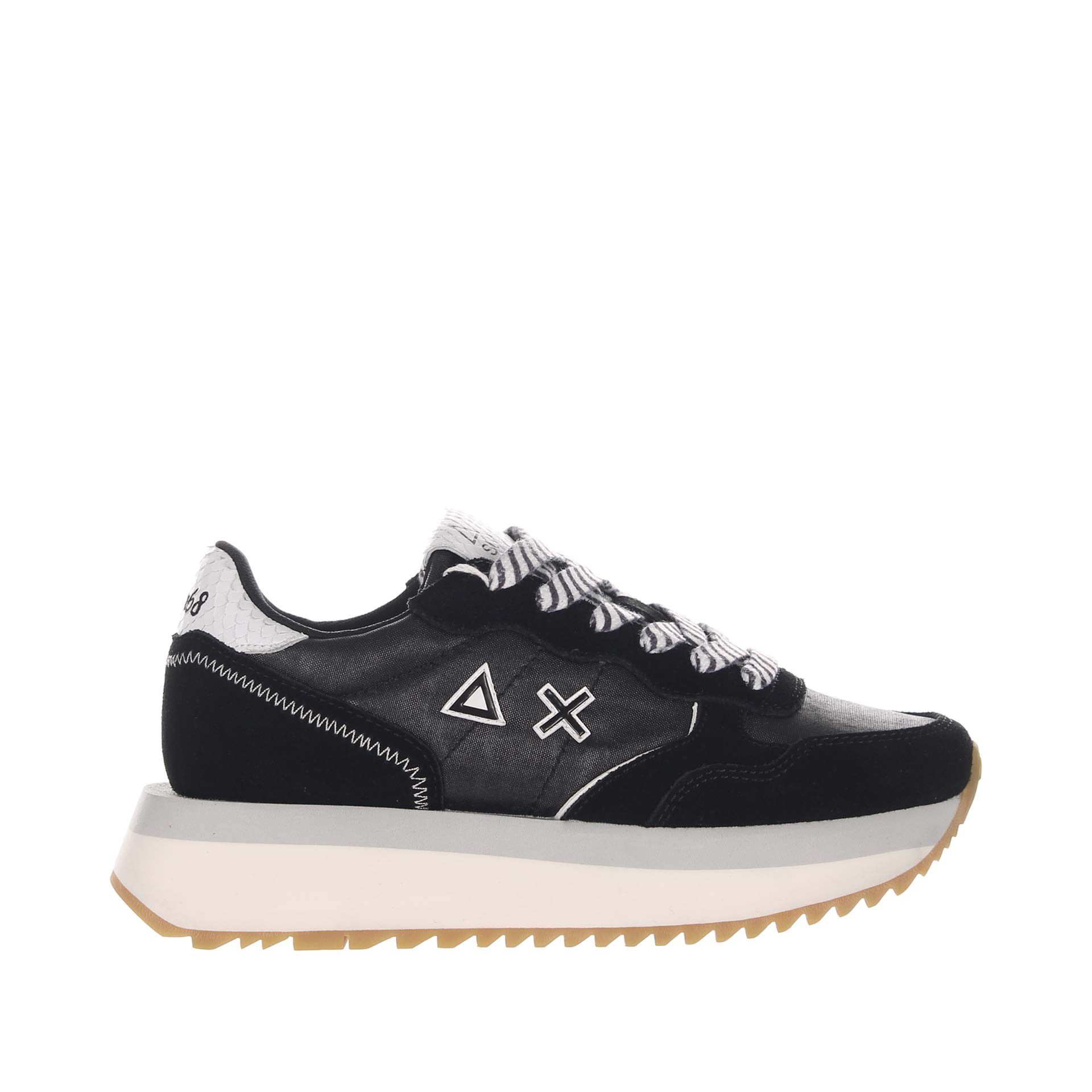 Sun68 sneaker big bright in camoscio e nylon da donna