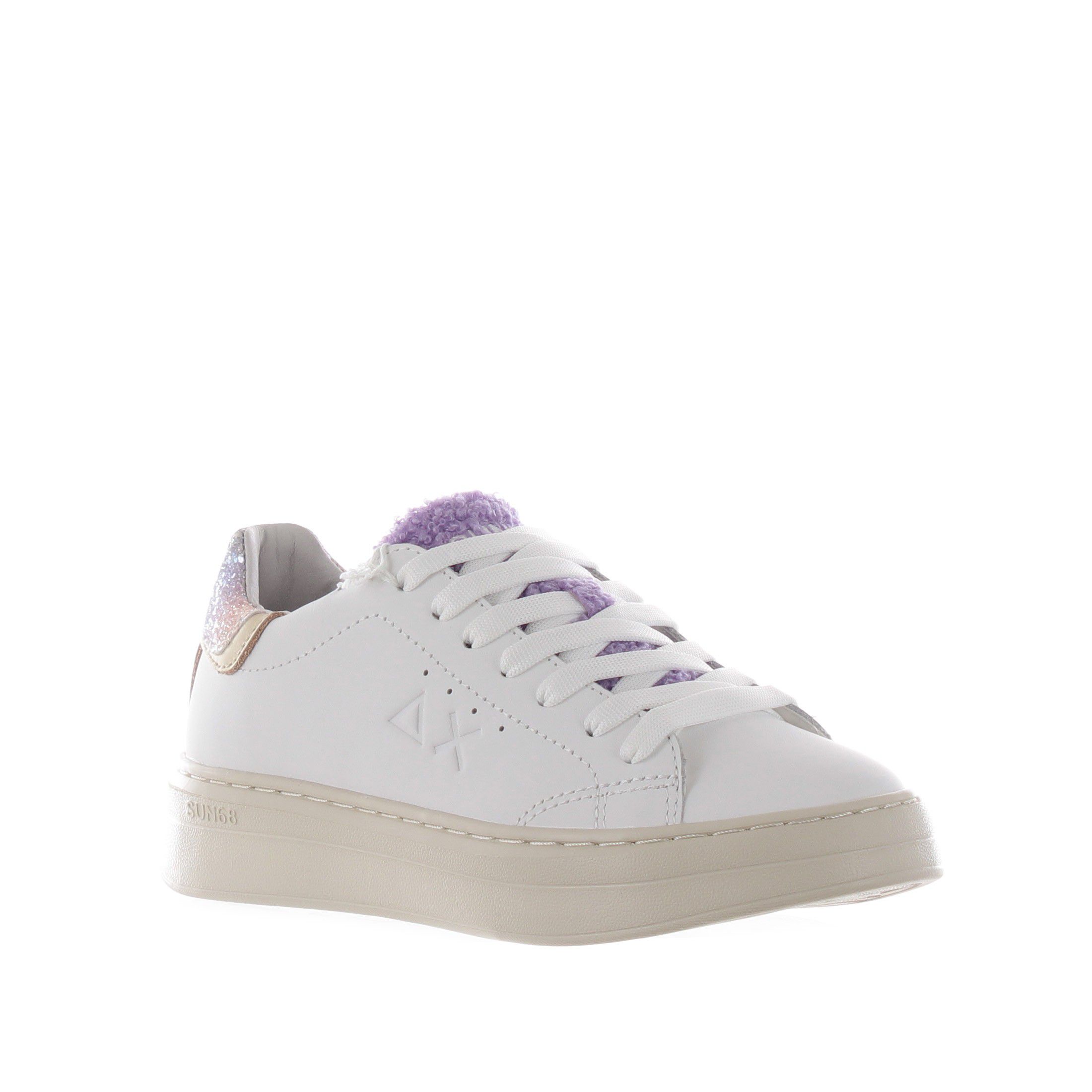 Sun68 sneaker grace teddy in pelle da donna