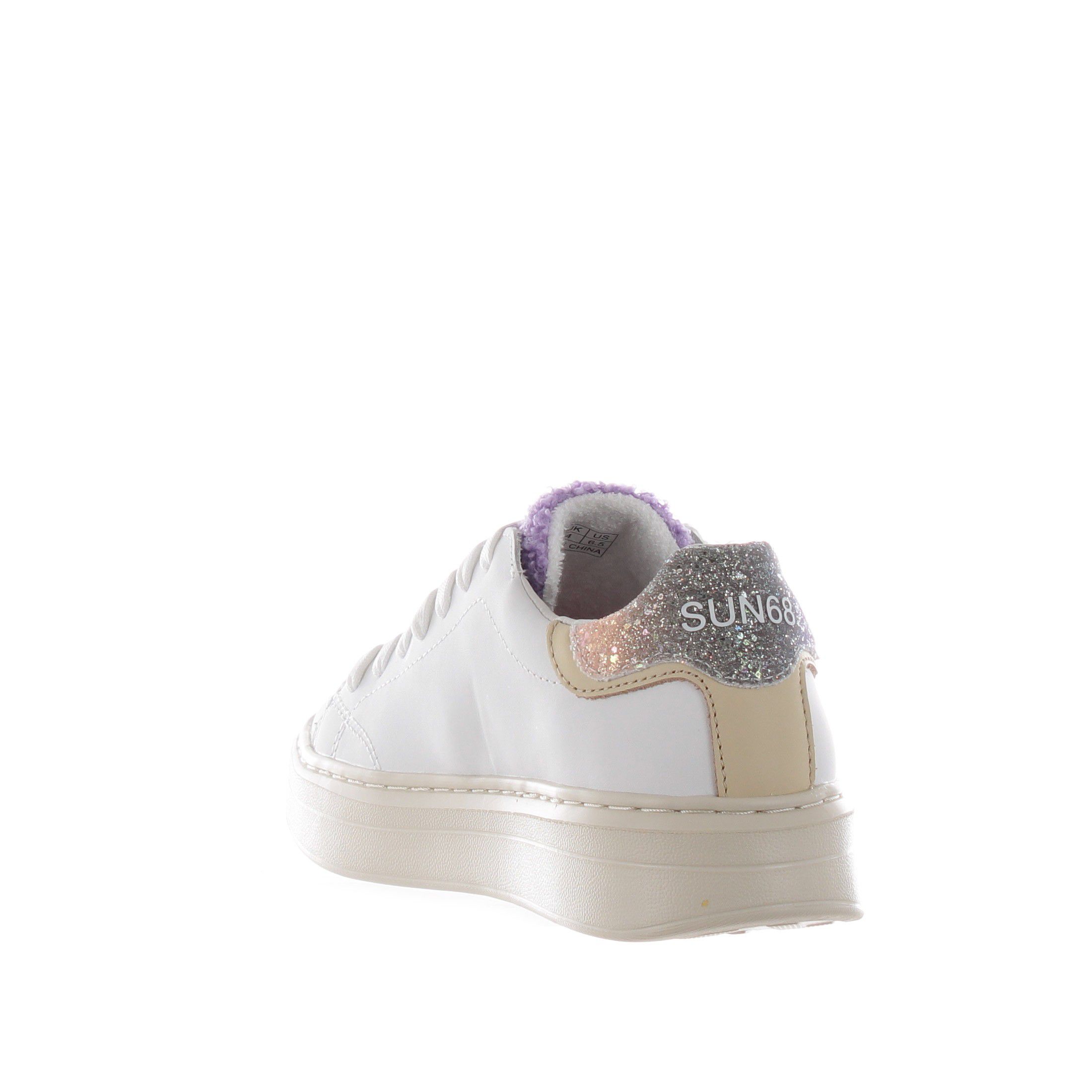 Sun68 sneaker grace teddy in pelle da donna