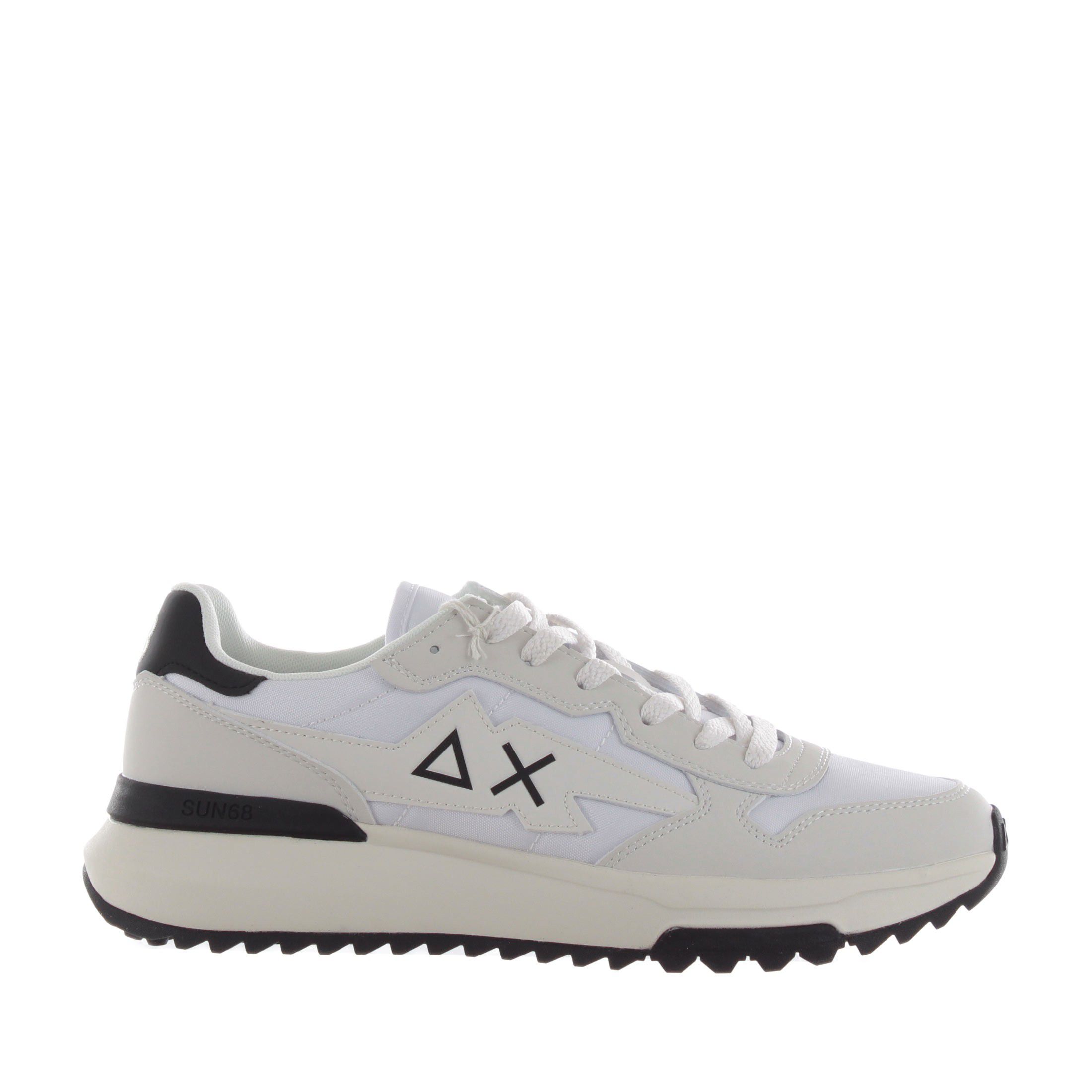 Sun68 sneaker niki 2.0 solid in gommato e nylon da uomo