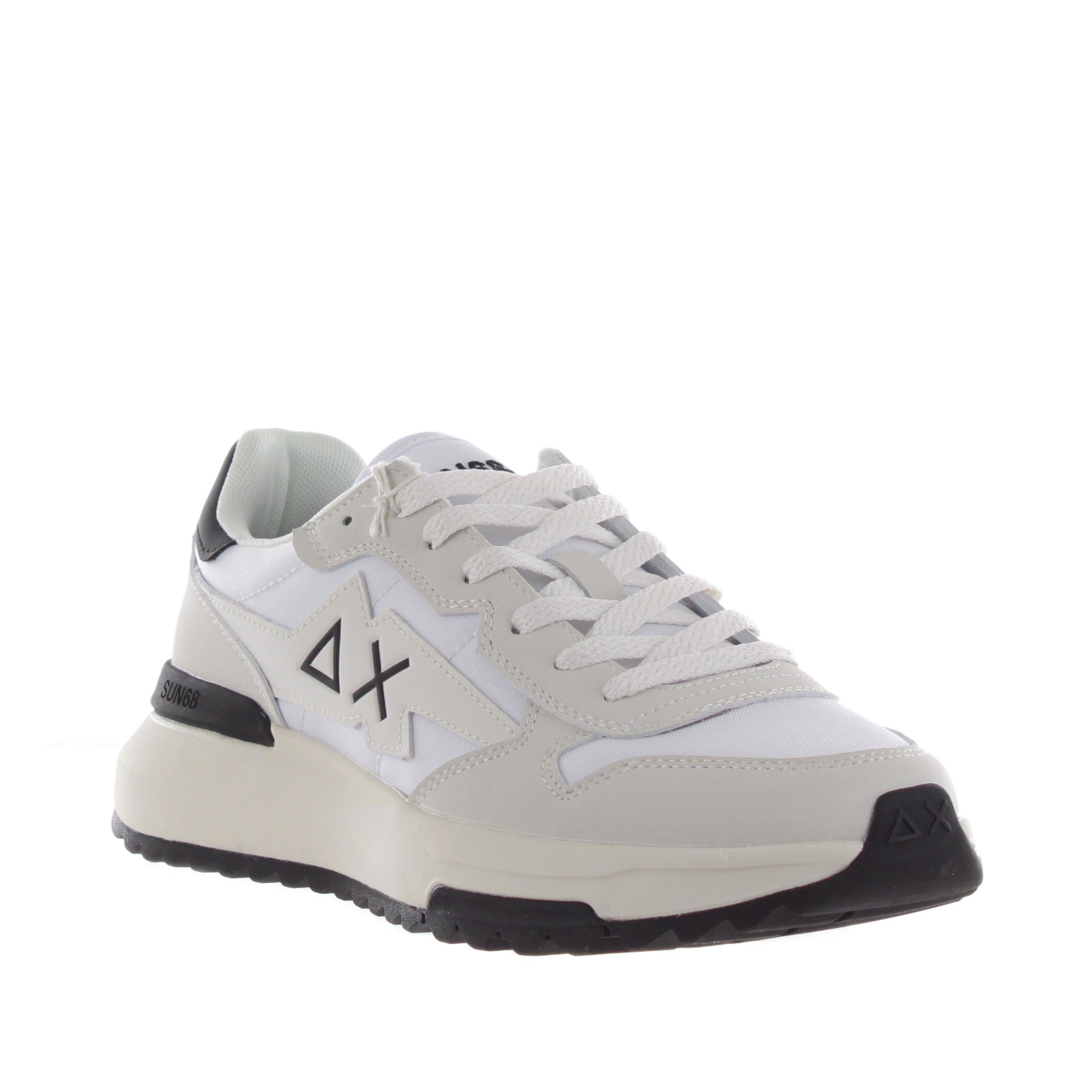 Sun68 sneaker niki 2.0 solid in gommato e nylon da uomo