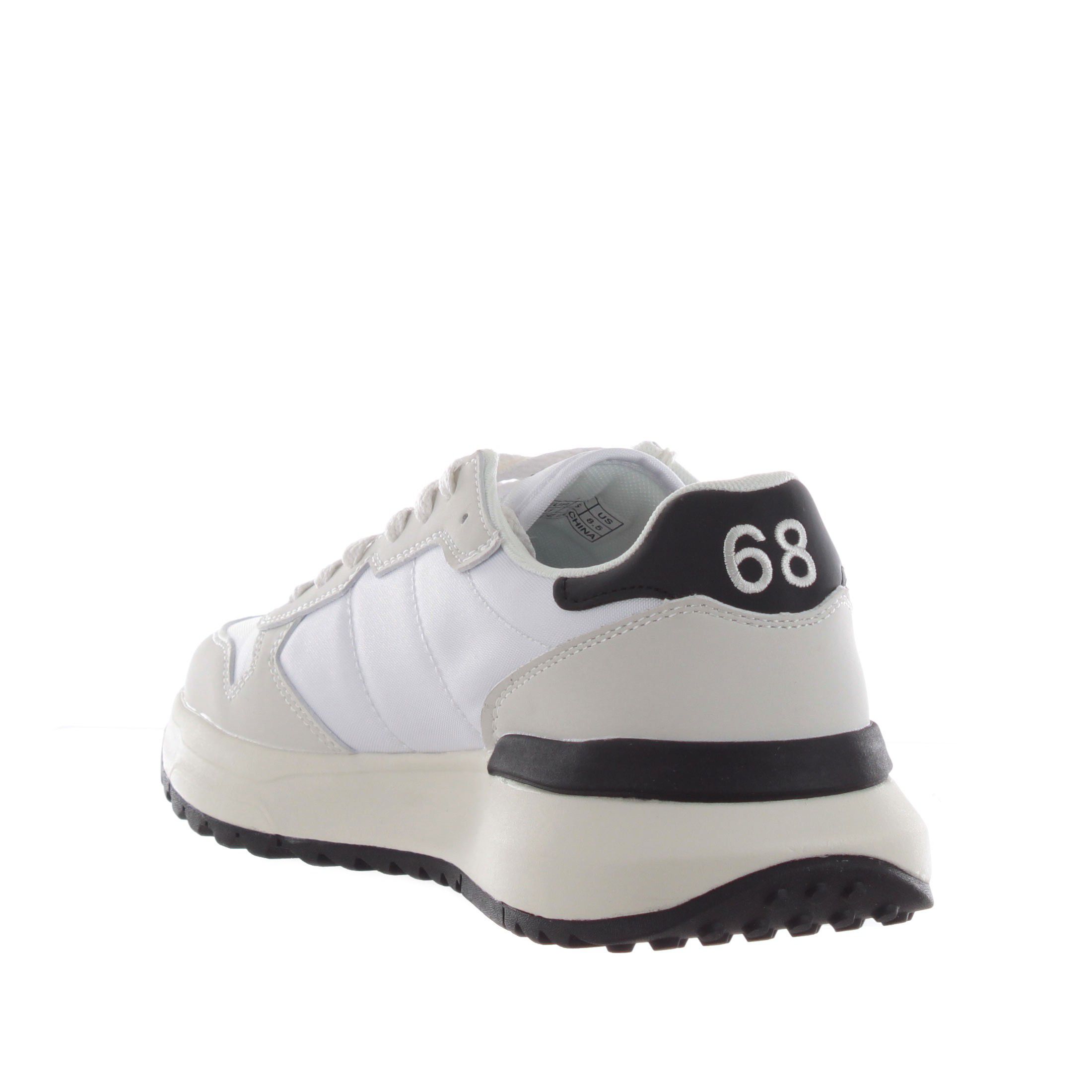 Sun68 sneaker niki 2.0 solid in gommato e nylon da uomo