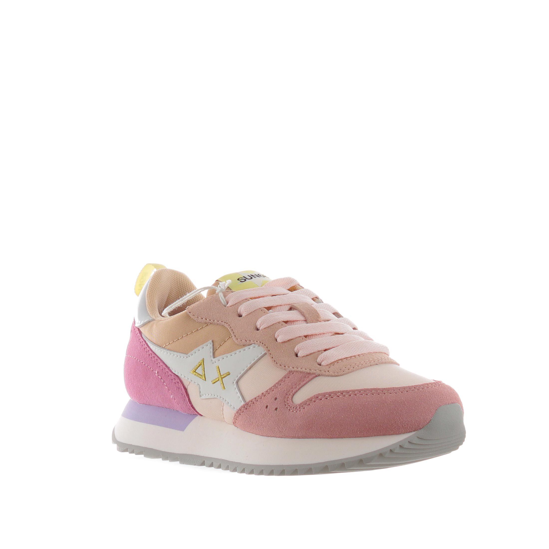 Sun68 sneaker stargirl multicolor in camoscio e nylon da donna