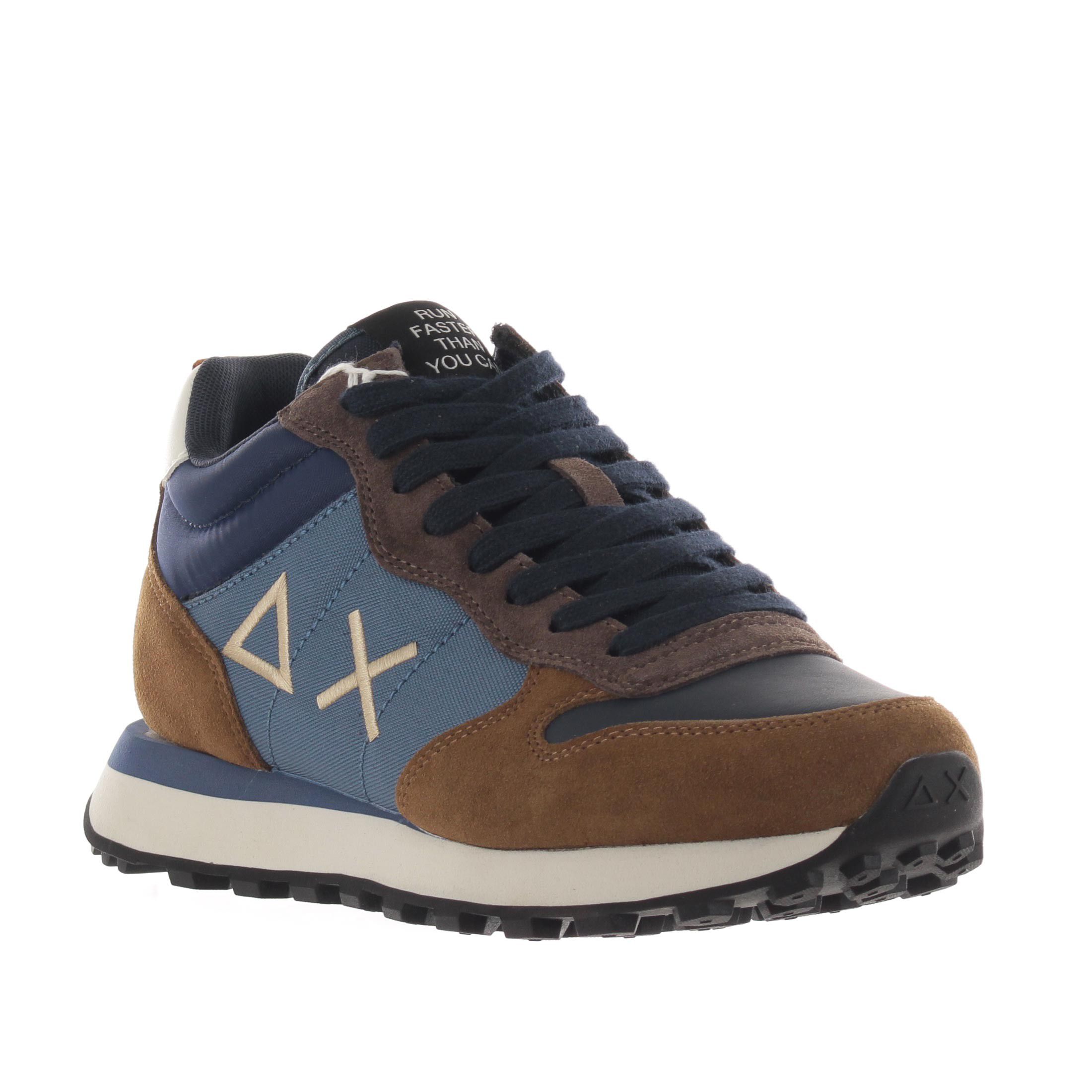 Sun68 sneaker tom 2.0 solid in camoscio e nylon da uomo
