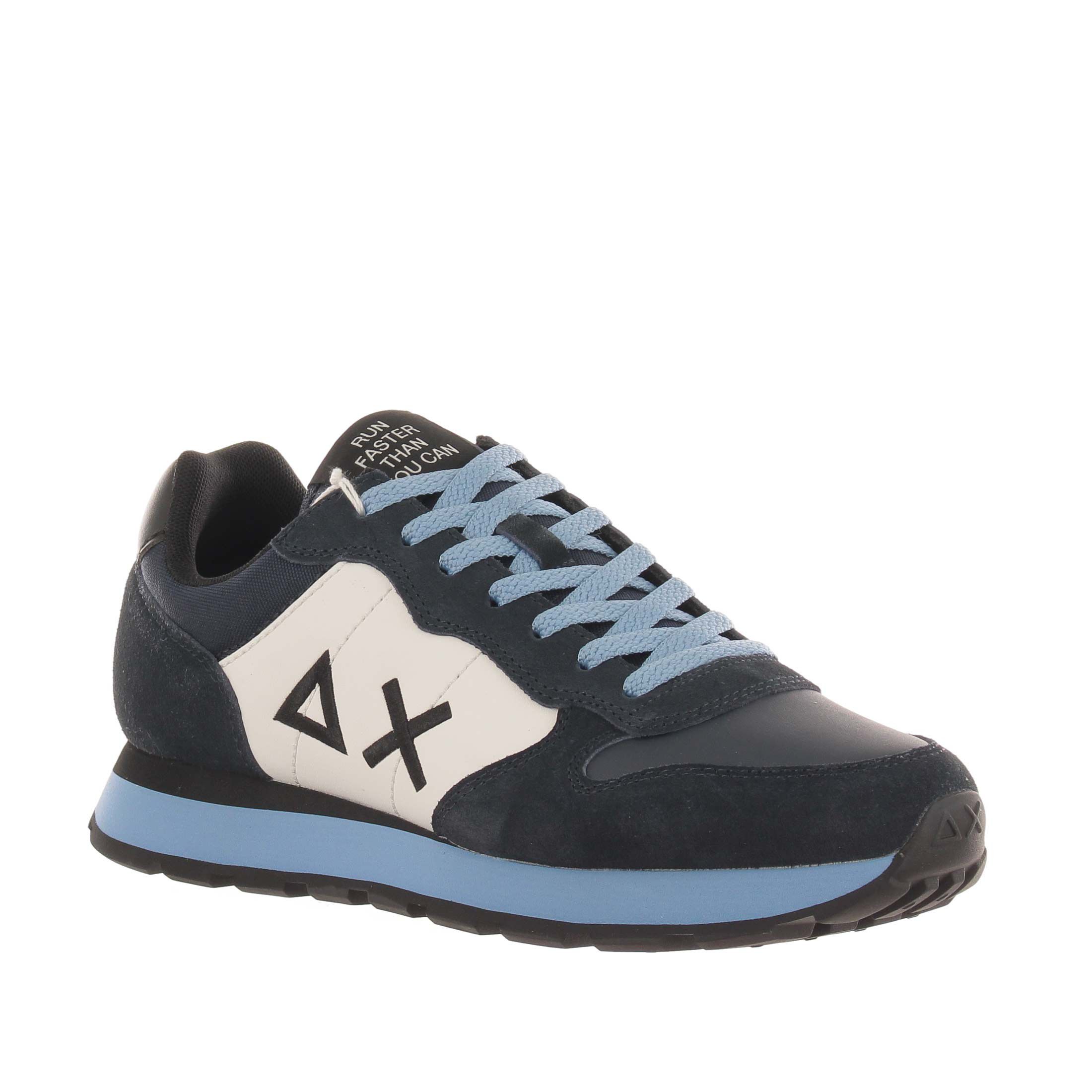 Sun68 sneaker tom in camoscio e nylon da uomo