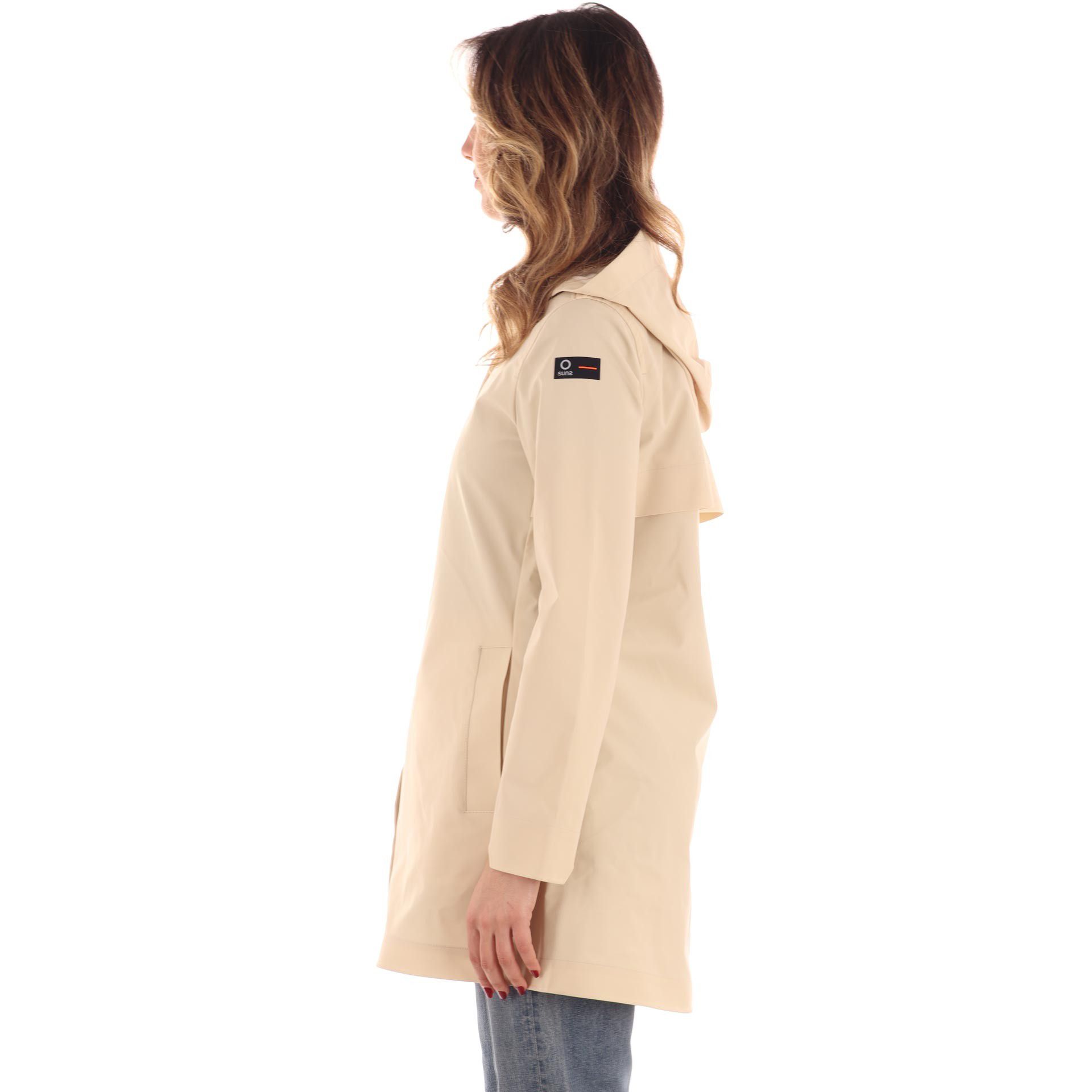 Suns giacca papavero con cappuccio removibile da donna