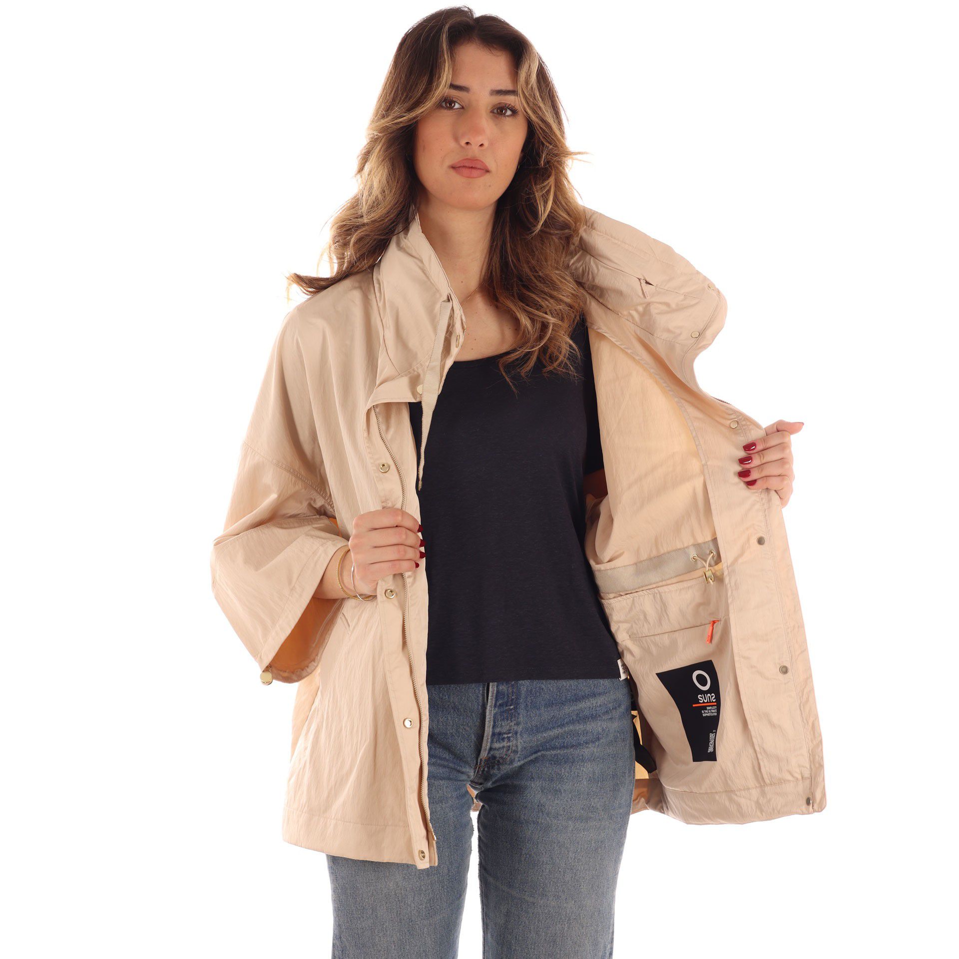 Suns giubbotto orchidea con cappuccio fisso da donna