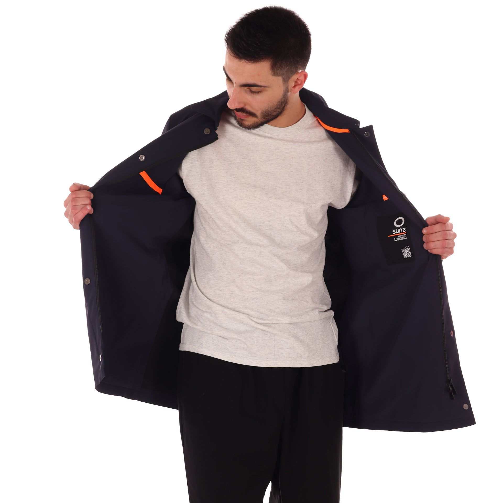 Suns trench burbo in fibra da uomo