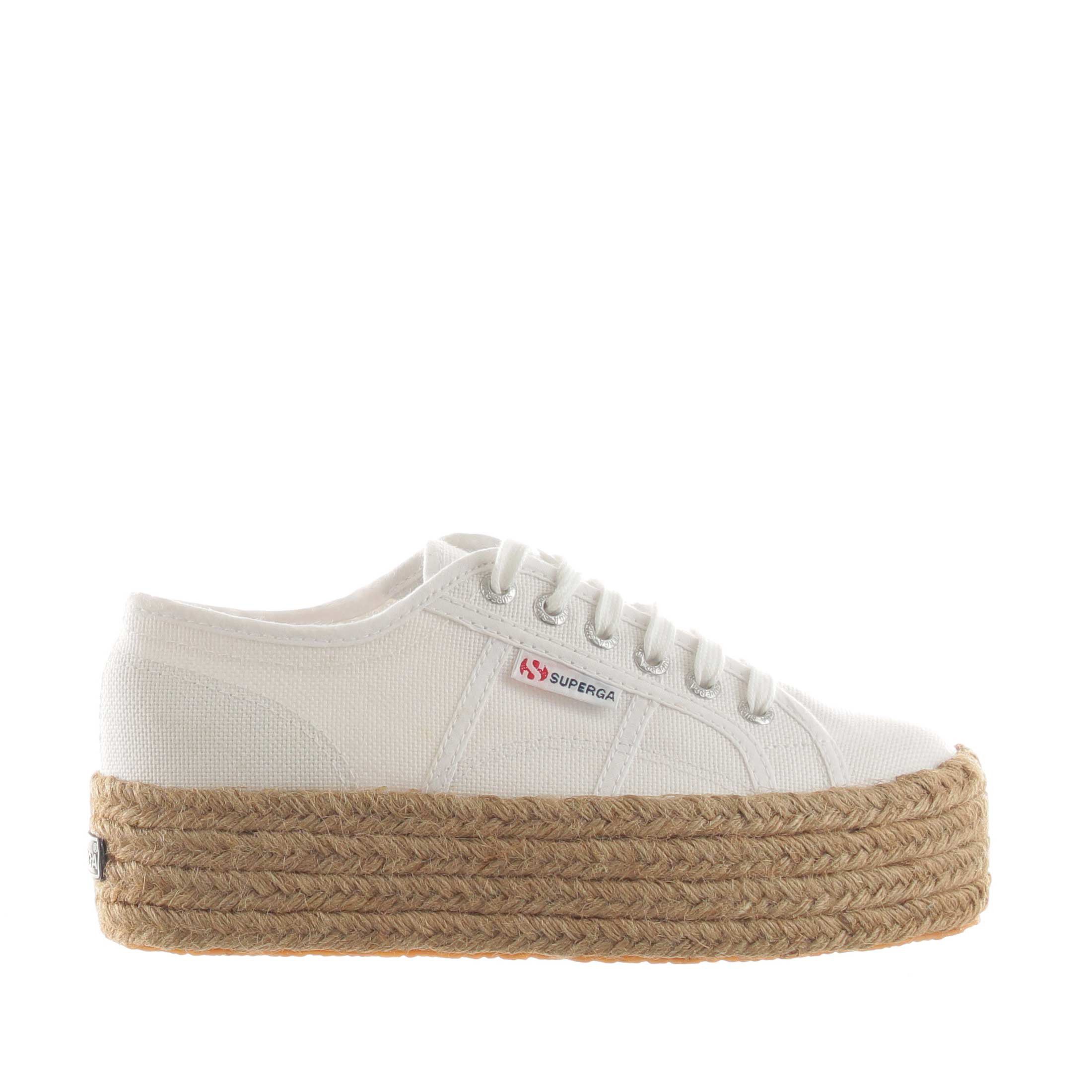 Superga sneaker platform in tela di cotone da donna