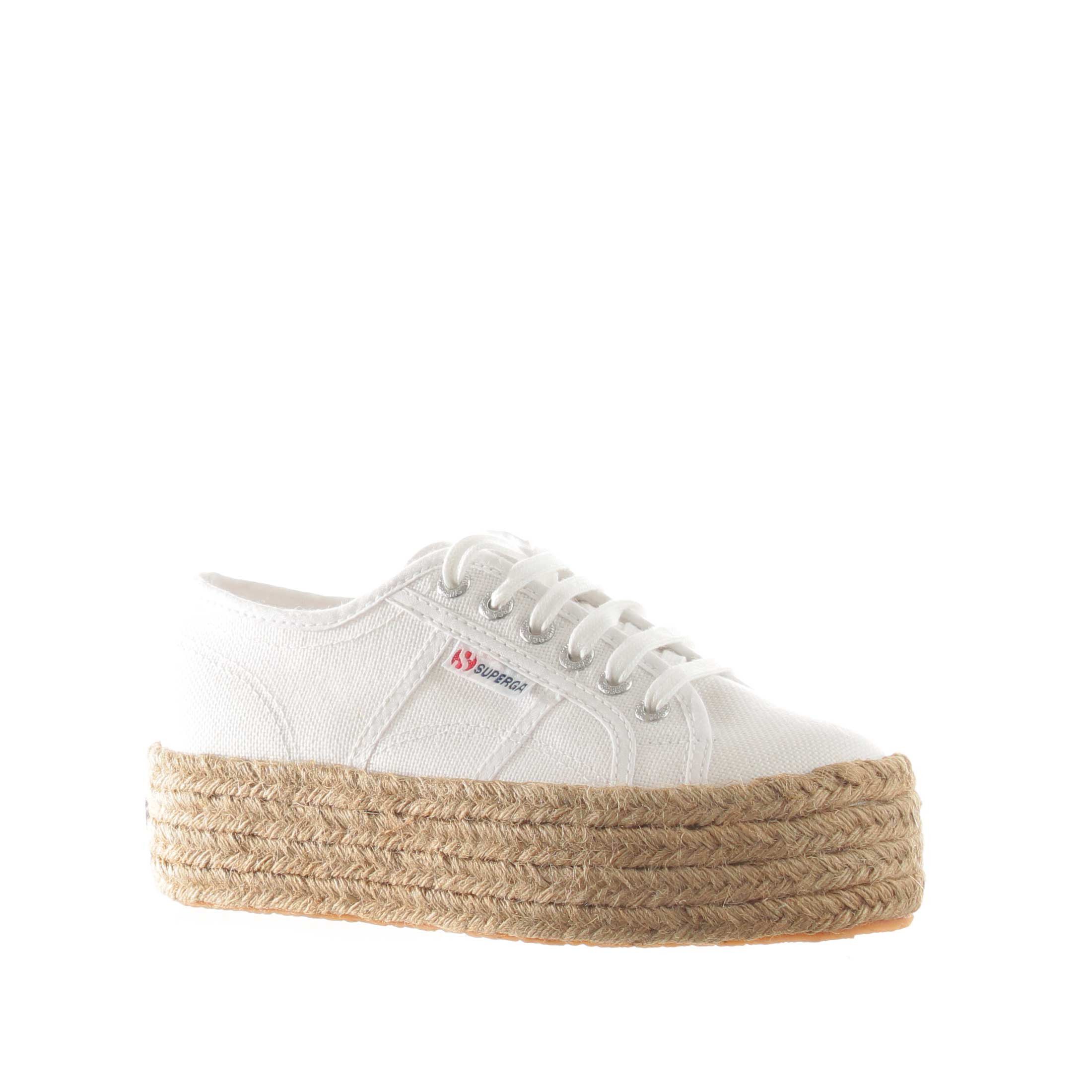 Superga sneaker platform in tela di cotone da donna