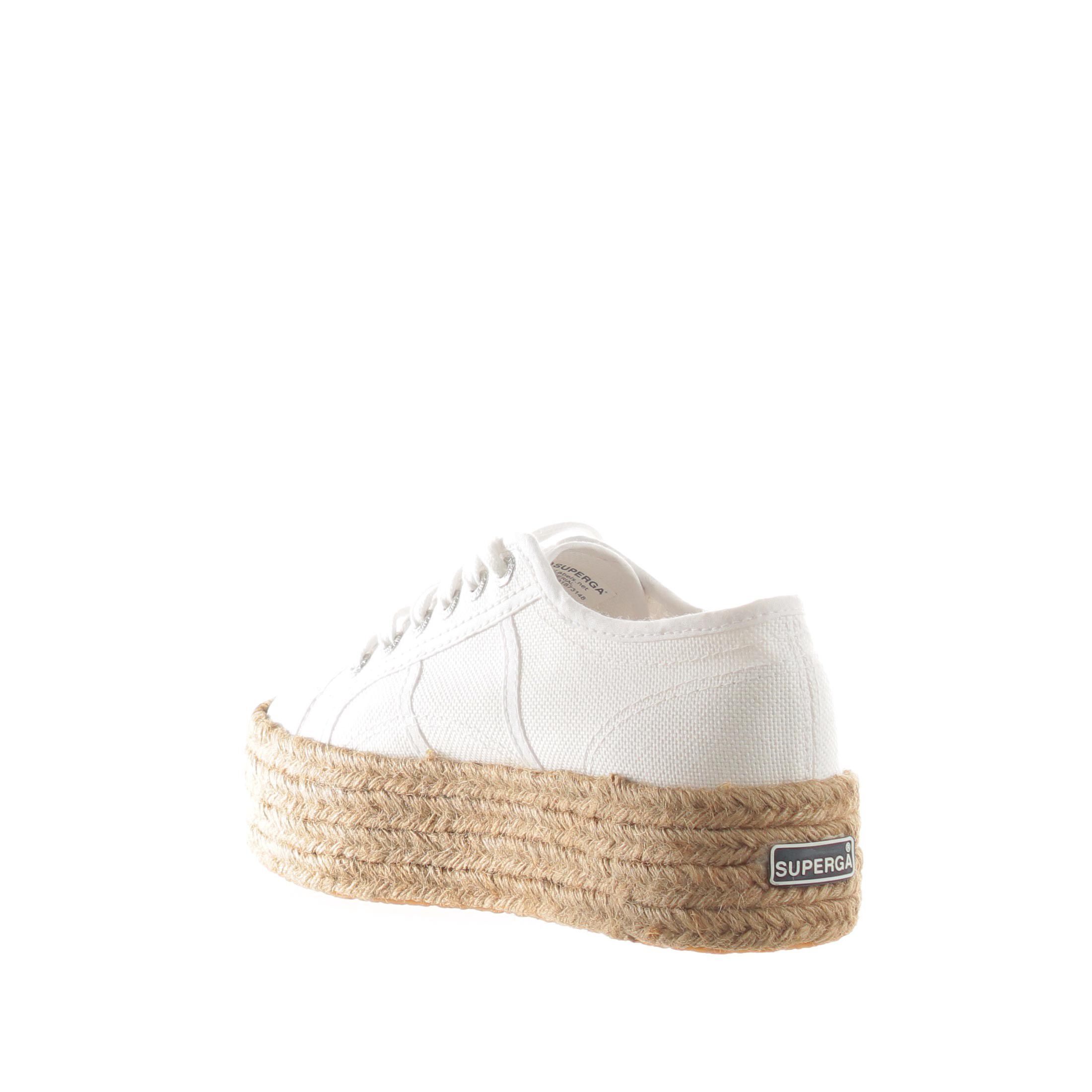 Superga sneaker platform in tela di cotone da donna