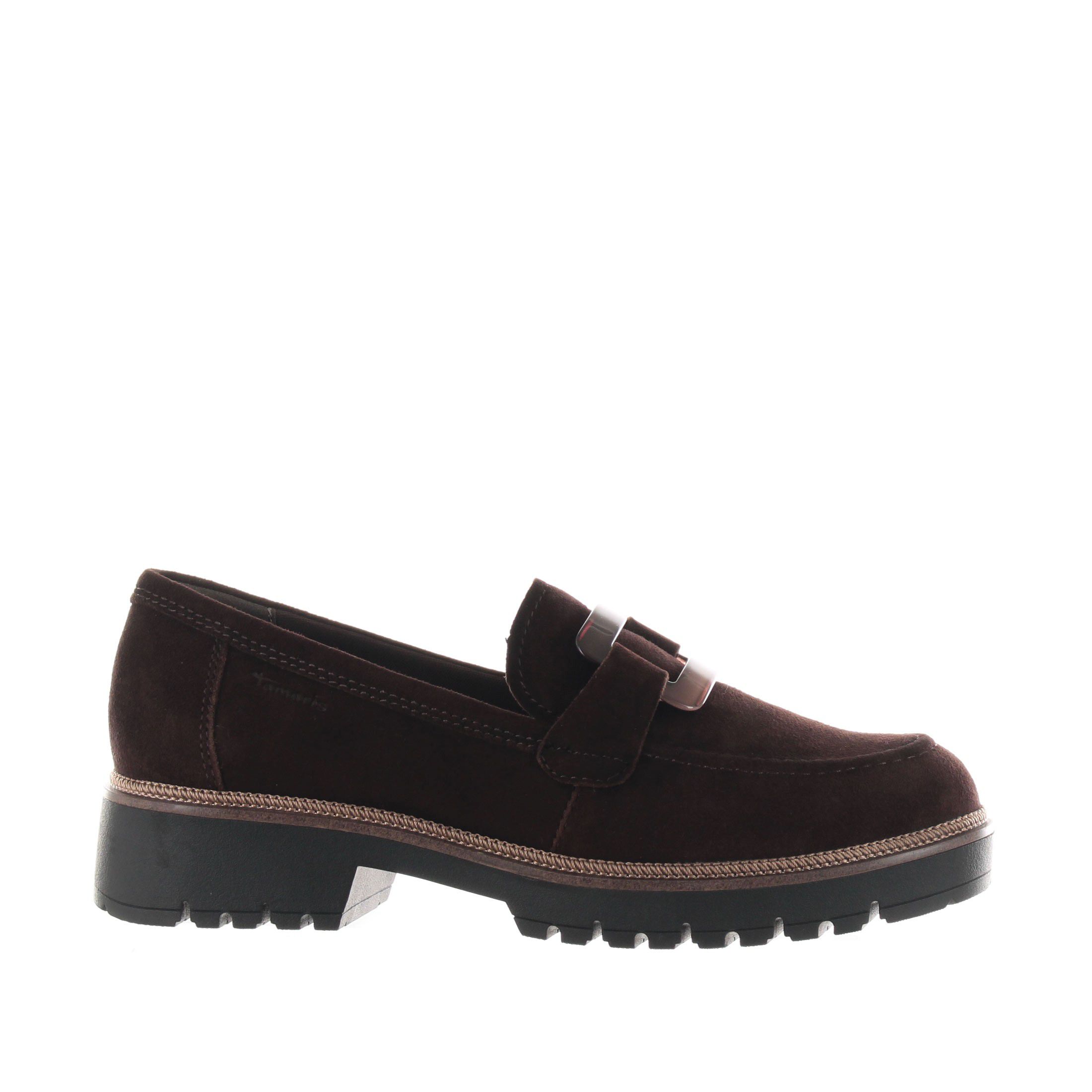 Tamaris mocassino in camoscio con accessorio da donna