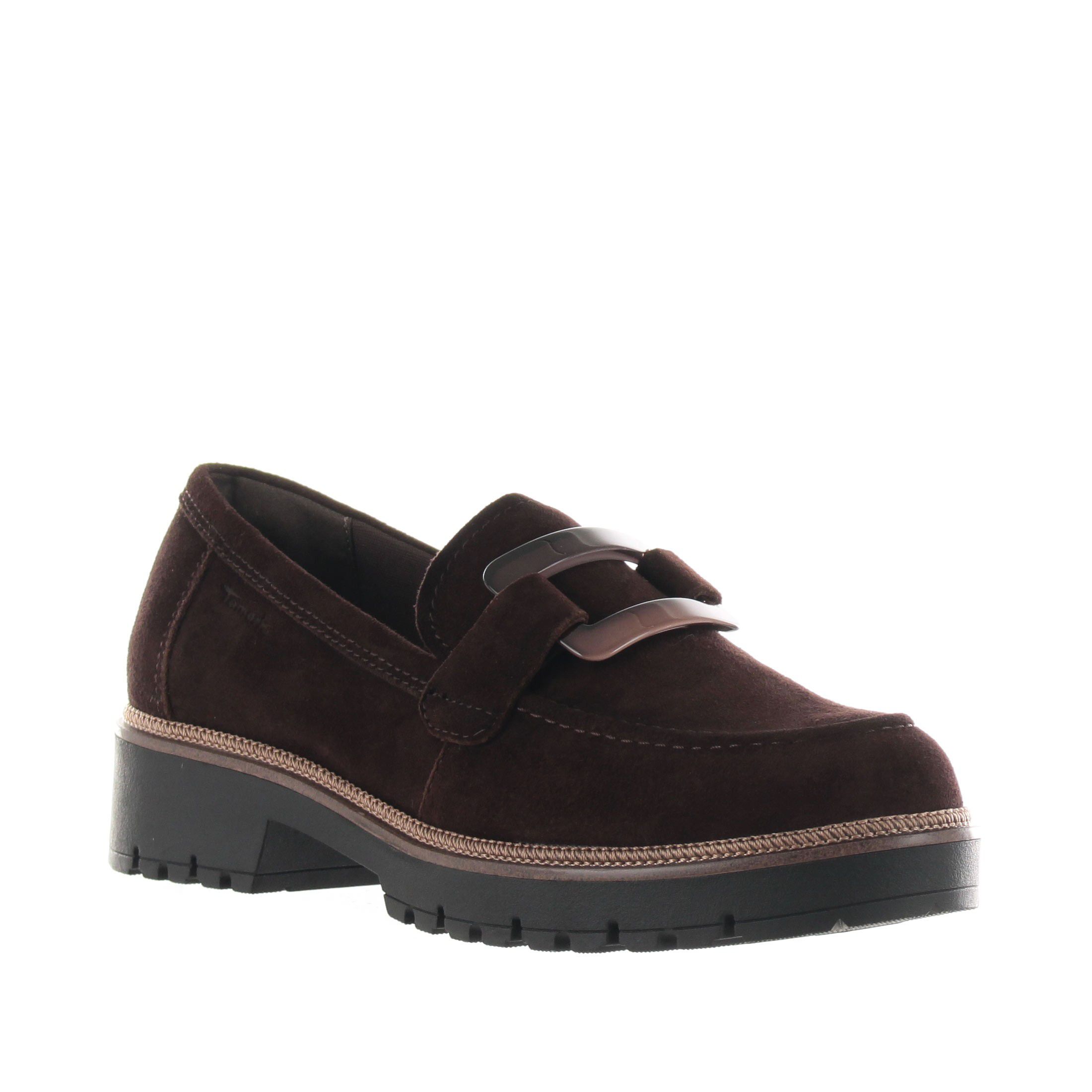 Tamaris mocassino in camoscio con accessorio da donna