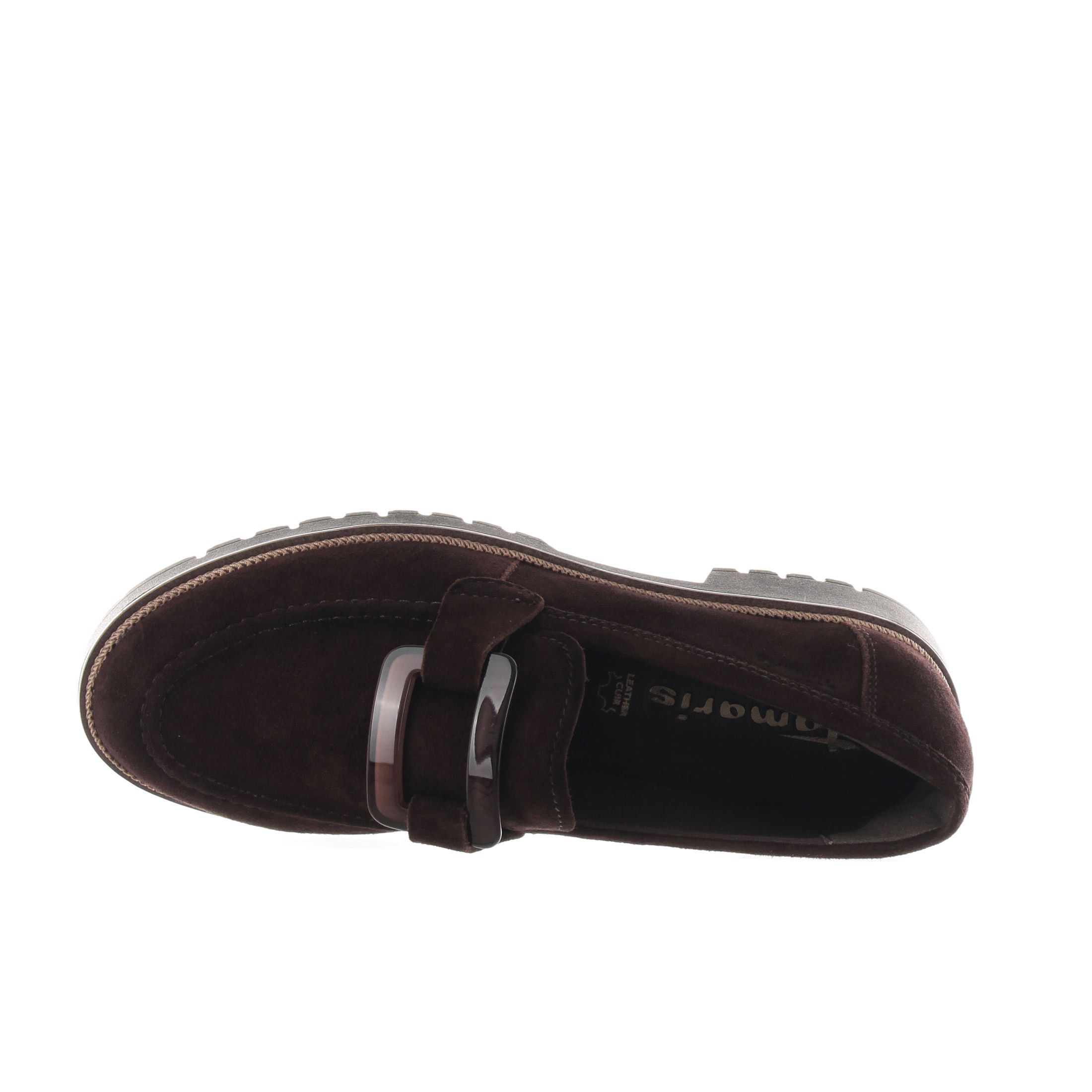 Tamaris mocassino in camoscio con accessorio da donna