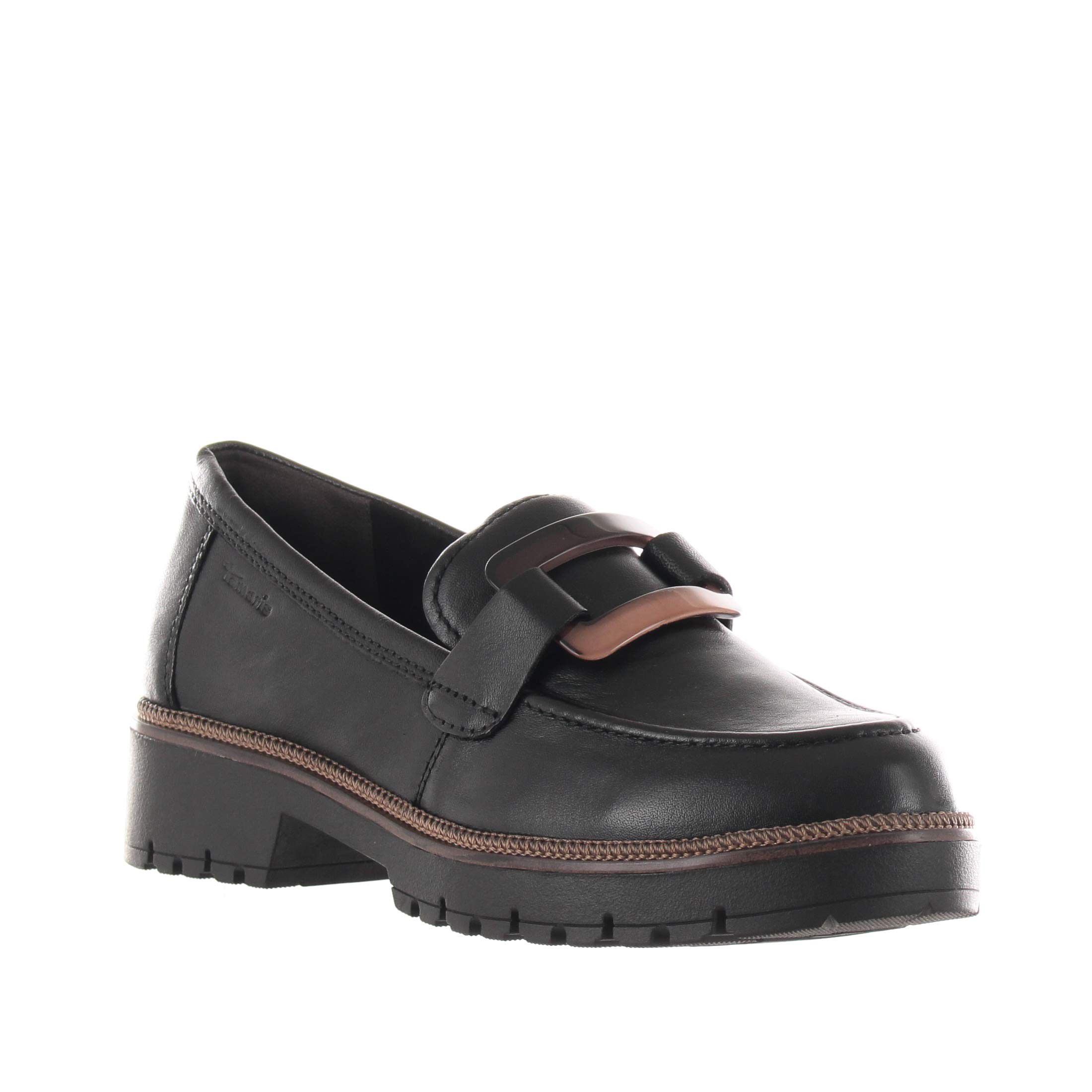 Tamaris mocassino in pelle con accessorio da donna